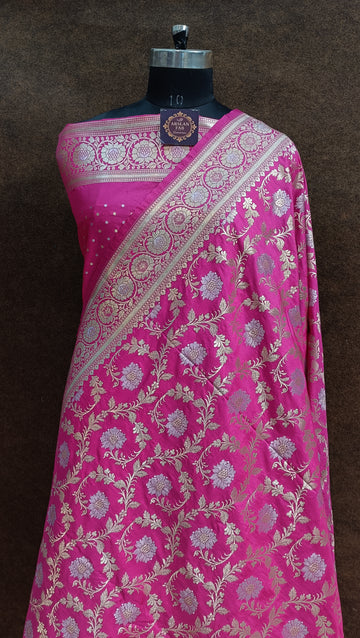 Banarasi Pawri Silk Rani Saree