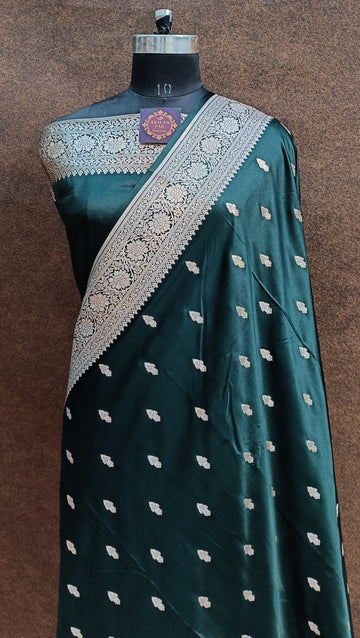 Banarasi Mashru Silk B Green Saree