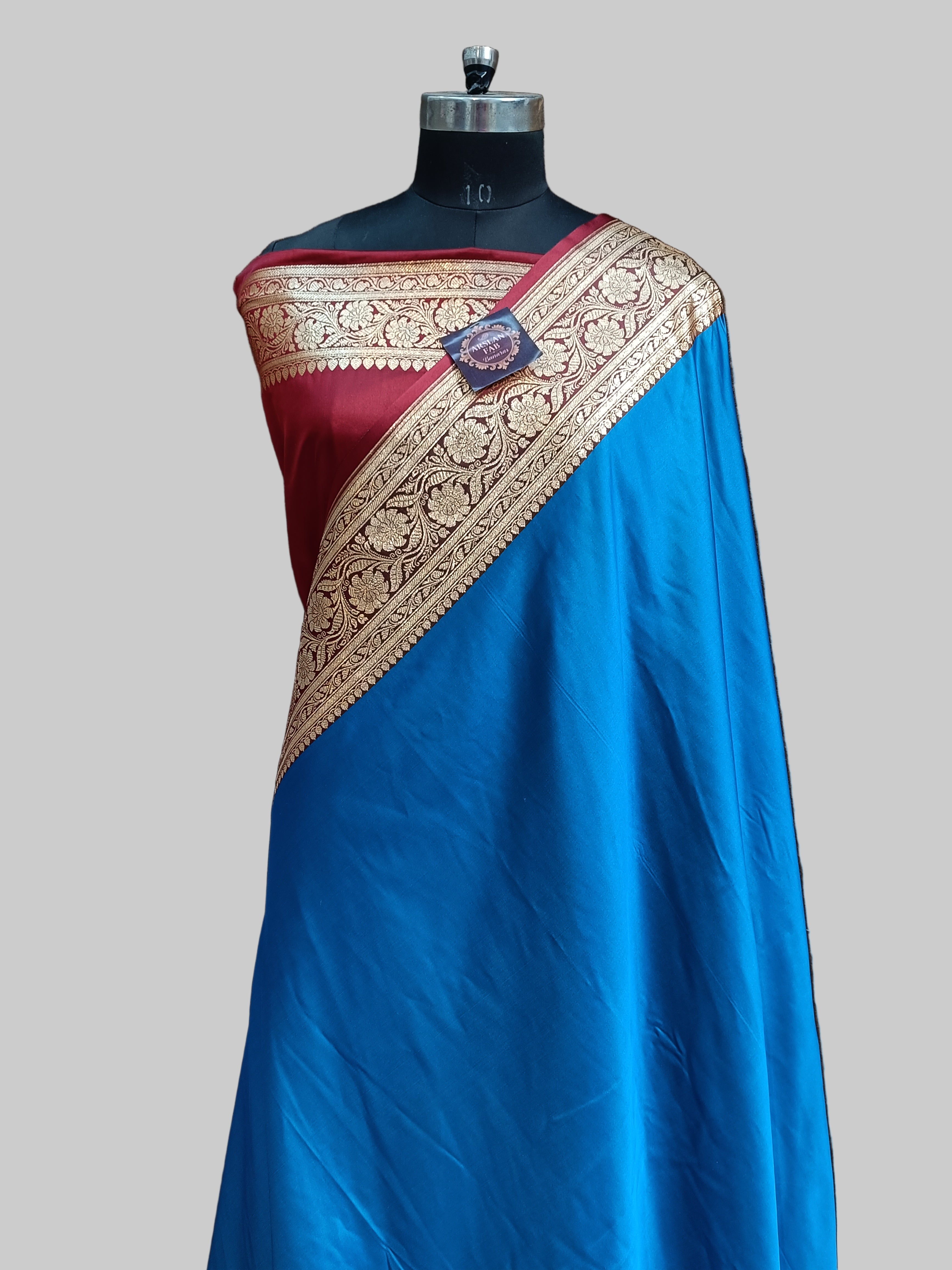 Banarasi Satan Silk Pallu Border Saree