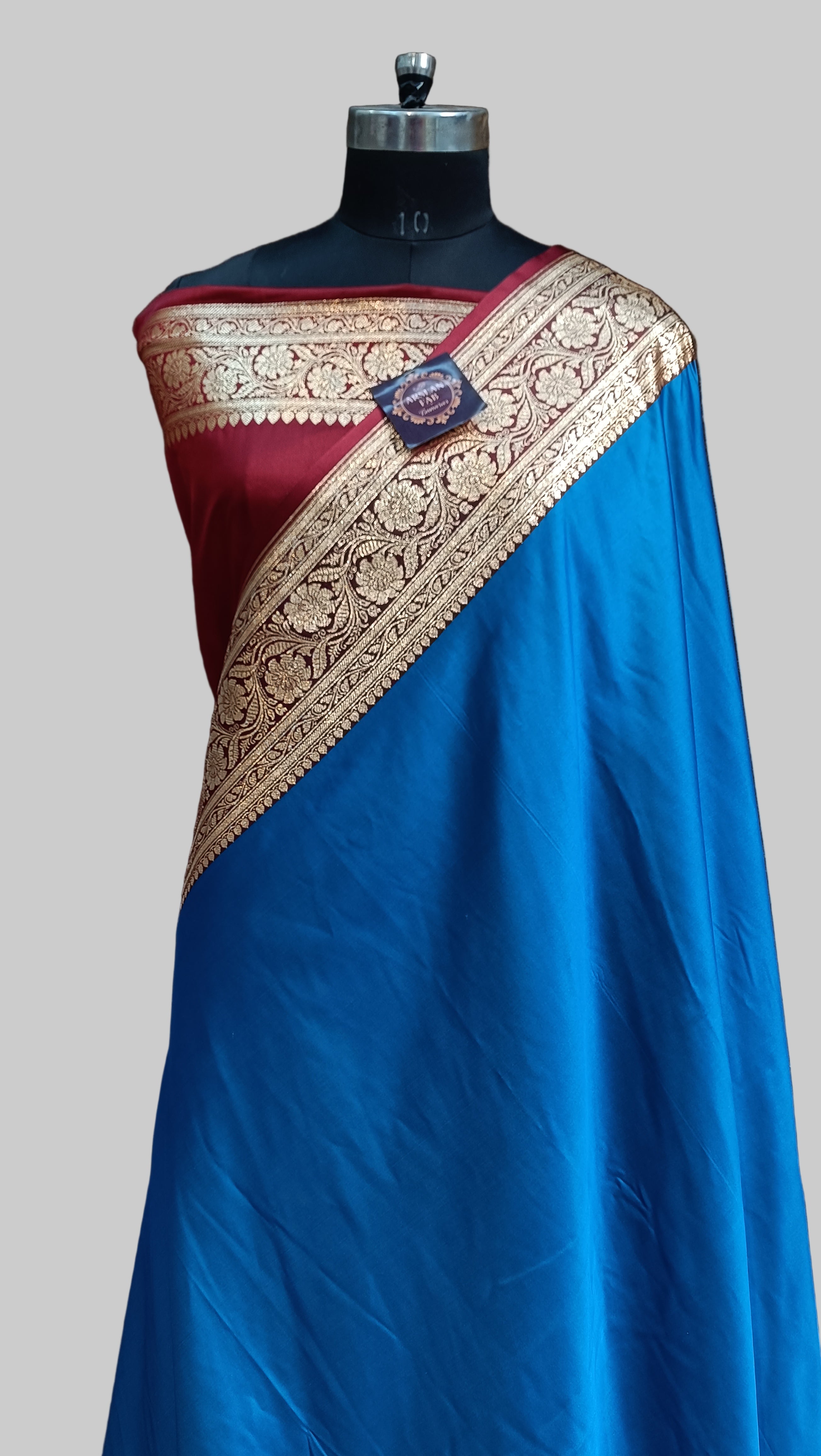 Banarasi Satan Silk Pallu Border Saree