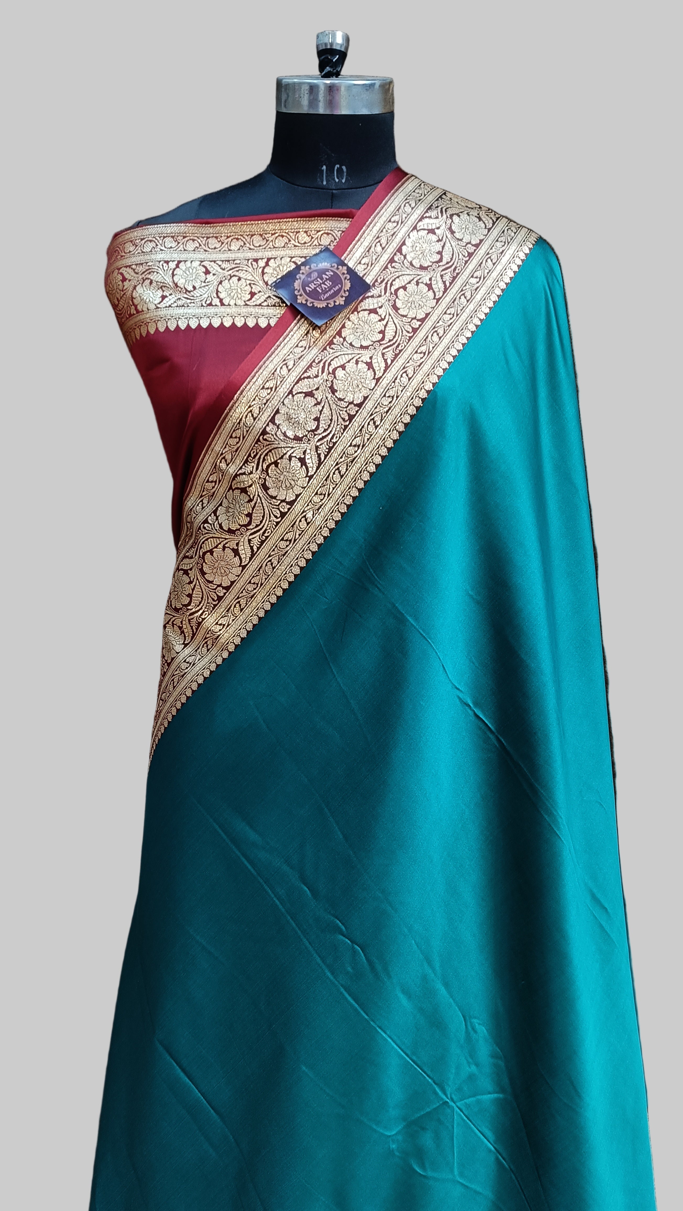 Banarasi Satan Silk Pallu Border Saree
