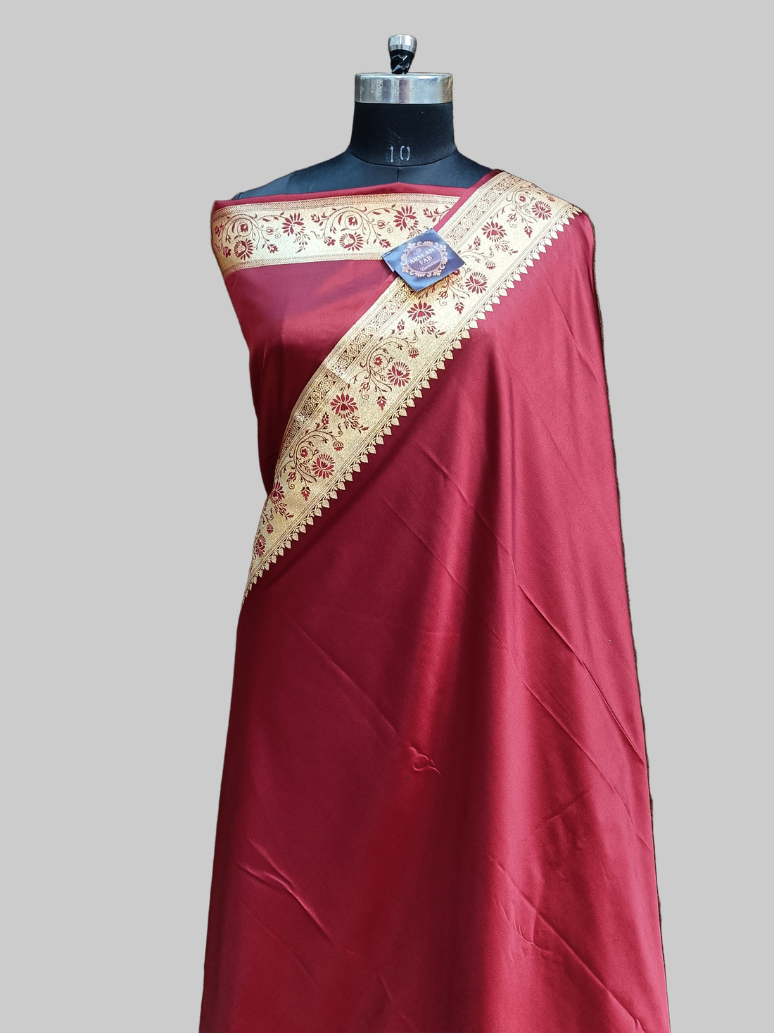 Banarasi Satan Silk Pallu Border Saree