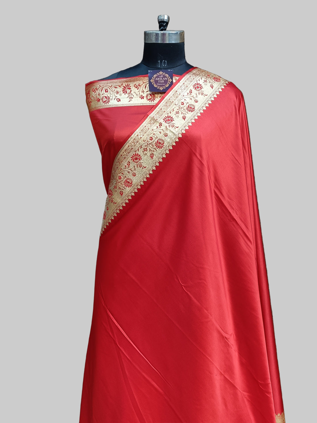 Banarasi Satan Silk Pallu Border Saree