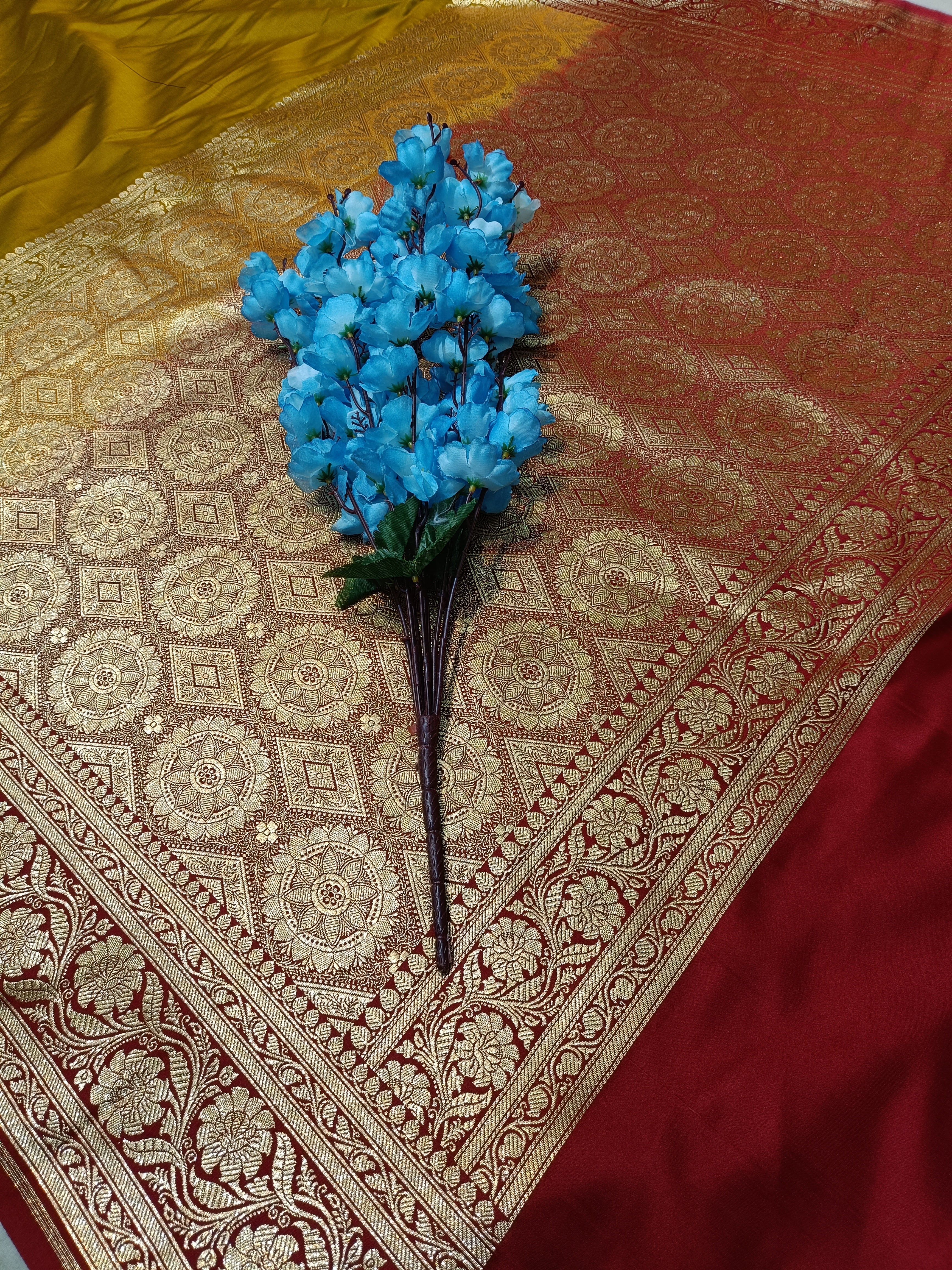 Banarasi Satan Silk Pallu Border Saree
