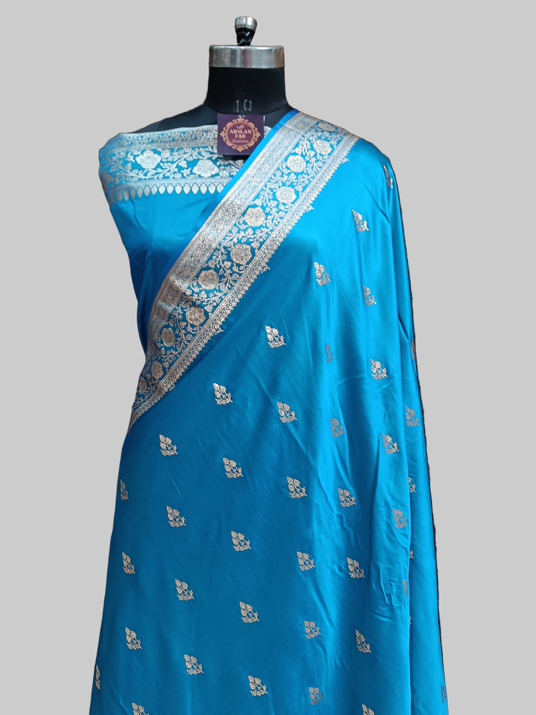 firozi Banarasi Satan Silk Saree
