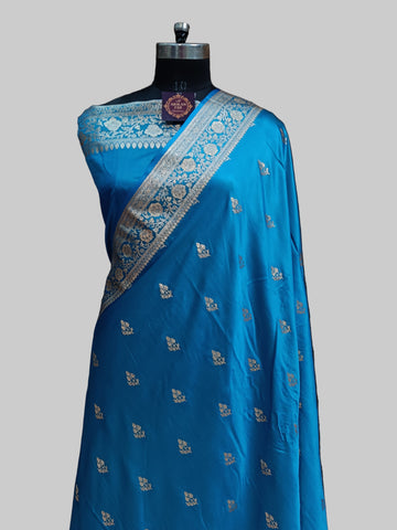 firozi Banarasi Satan Silk Saree