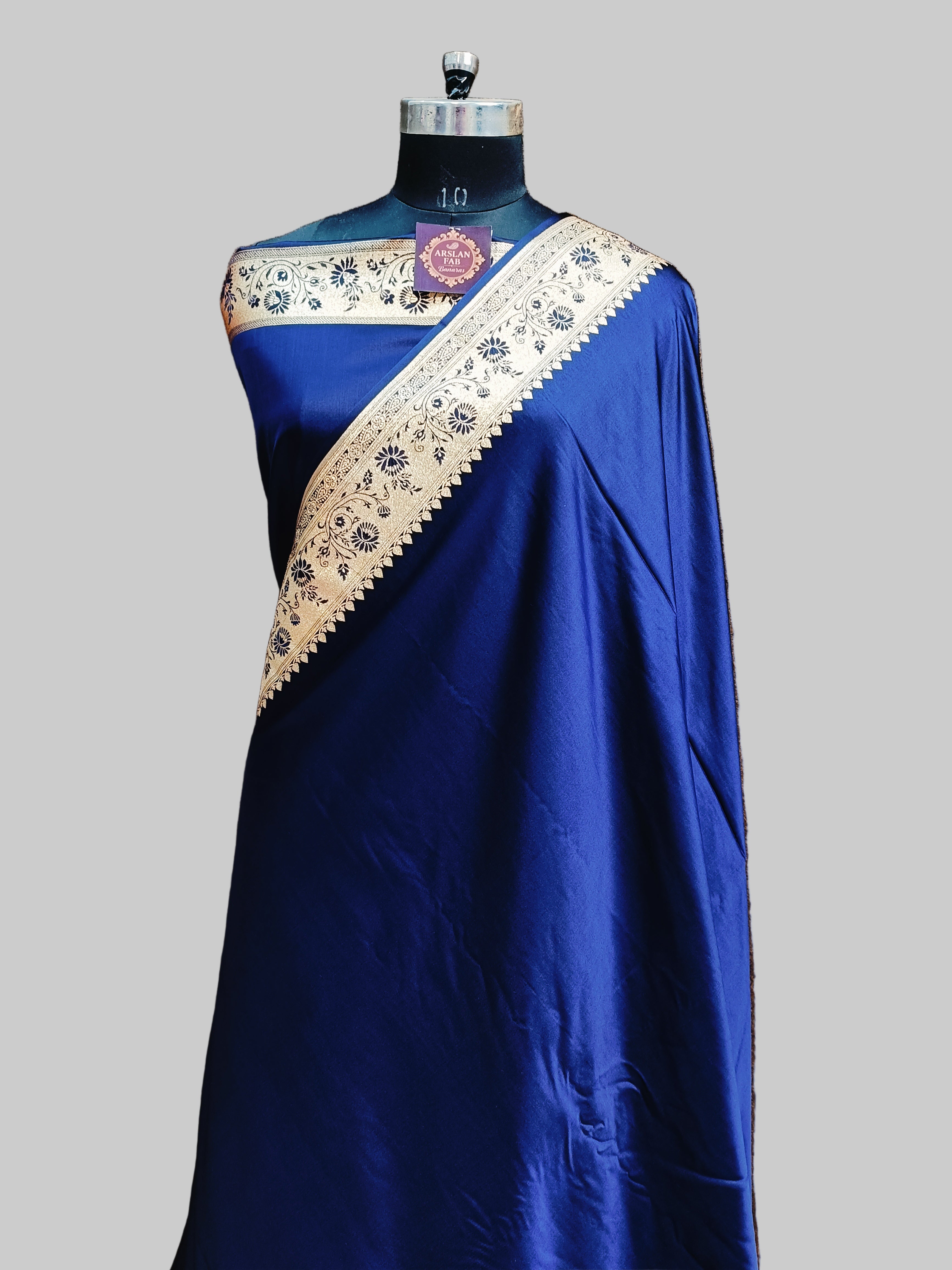 Banarasi Satan Silk Pallu Border Saree