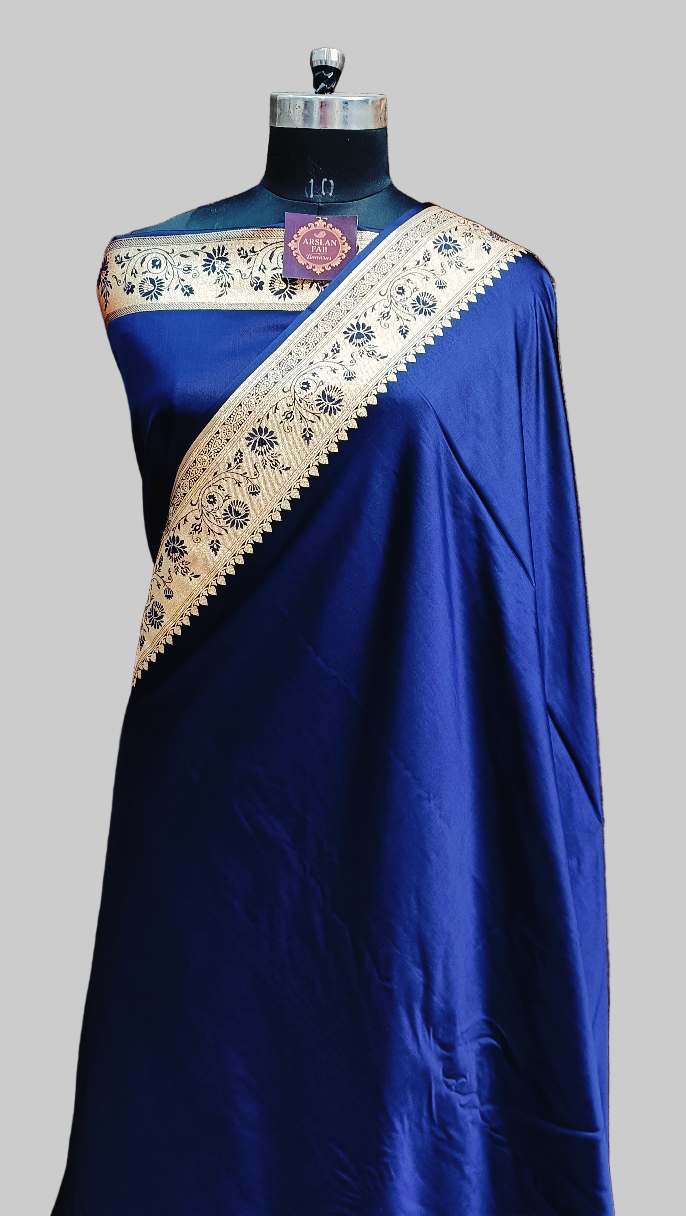 Banarasi Satan Silk Pallu Border Saree