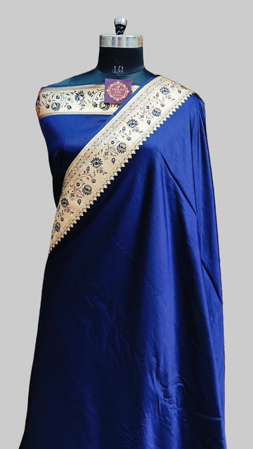 Banarasi Satan Silk Pallu Border Saree