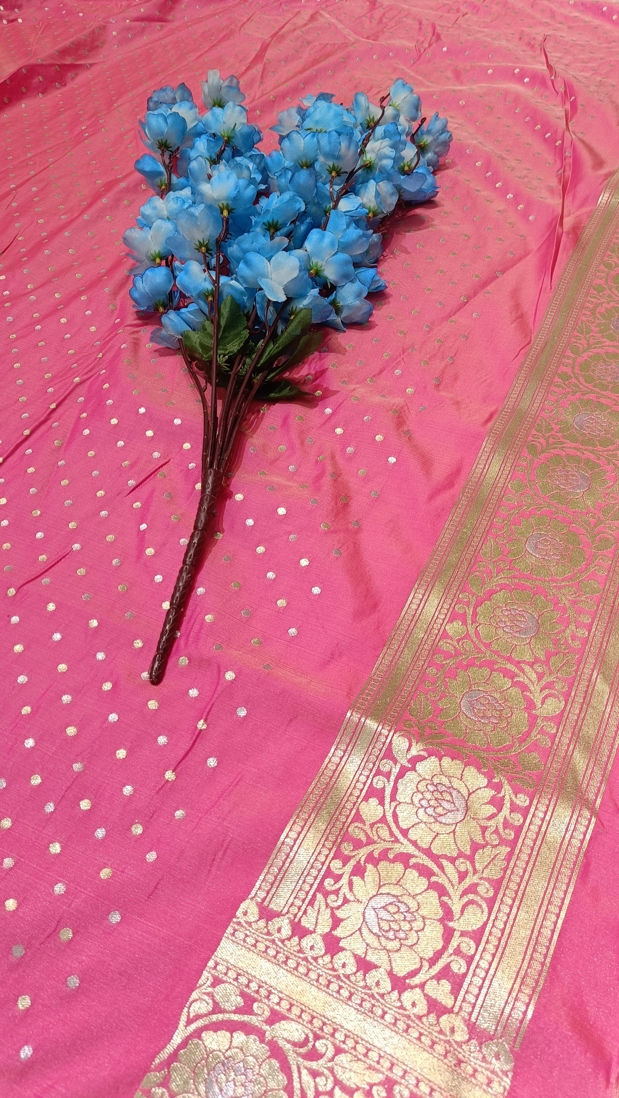 Banarasi Pawri Silk Pink Saree