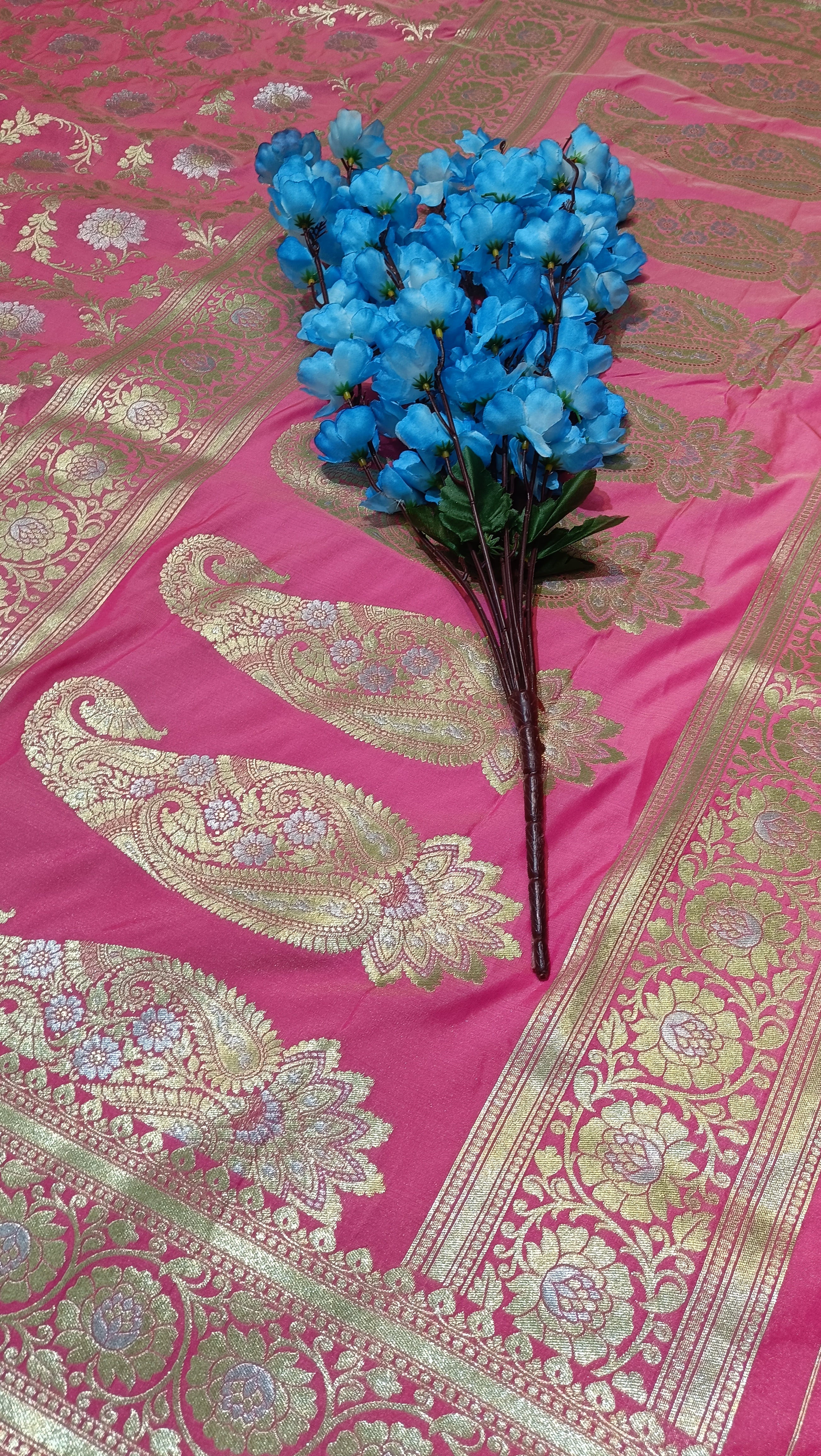 Banarasi Pawri Silk Pink Saree