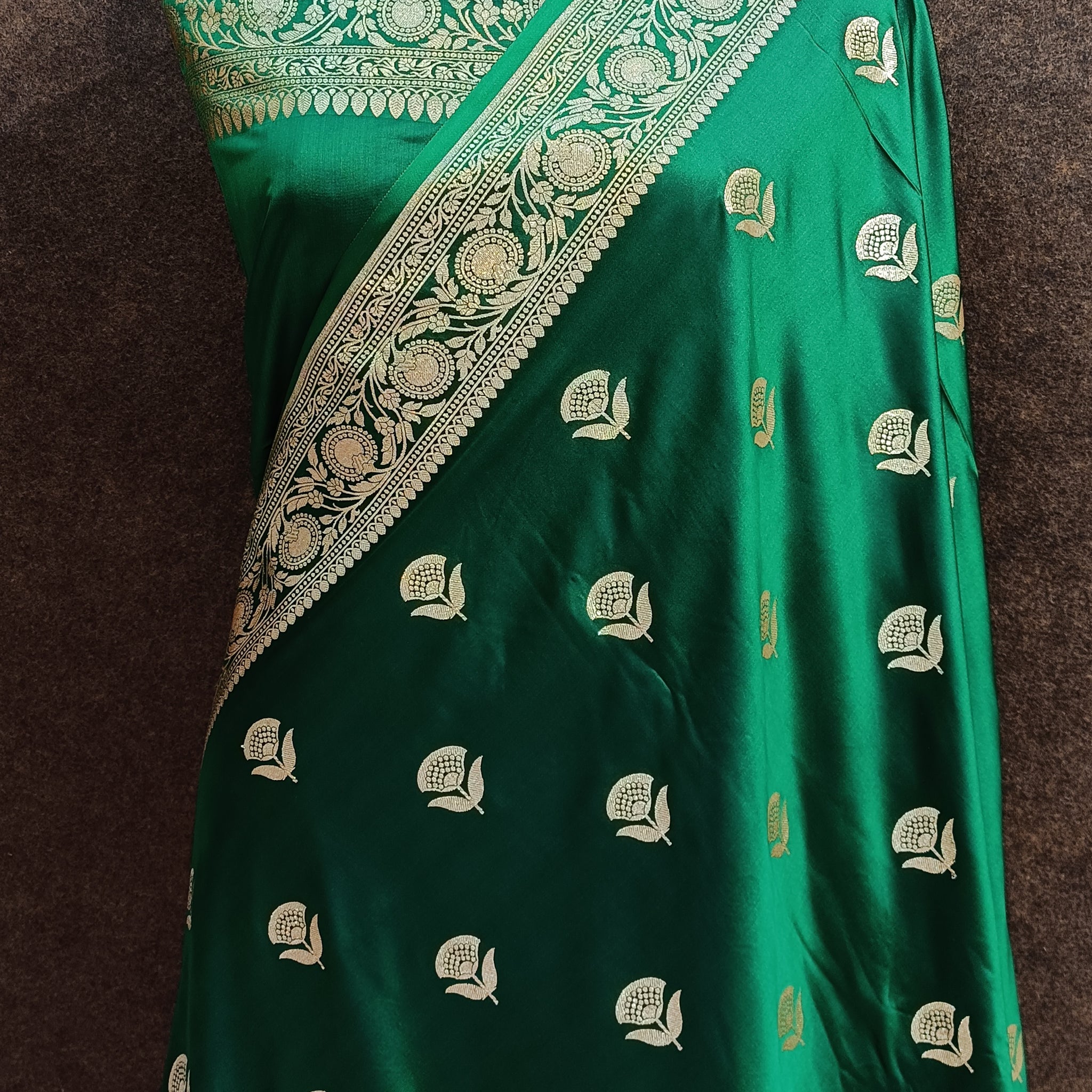 Royal Green Satin Silk