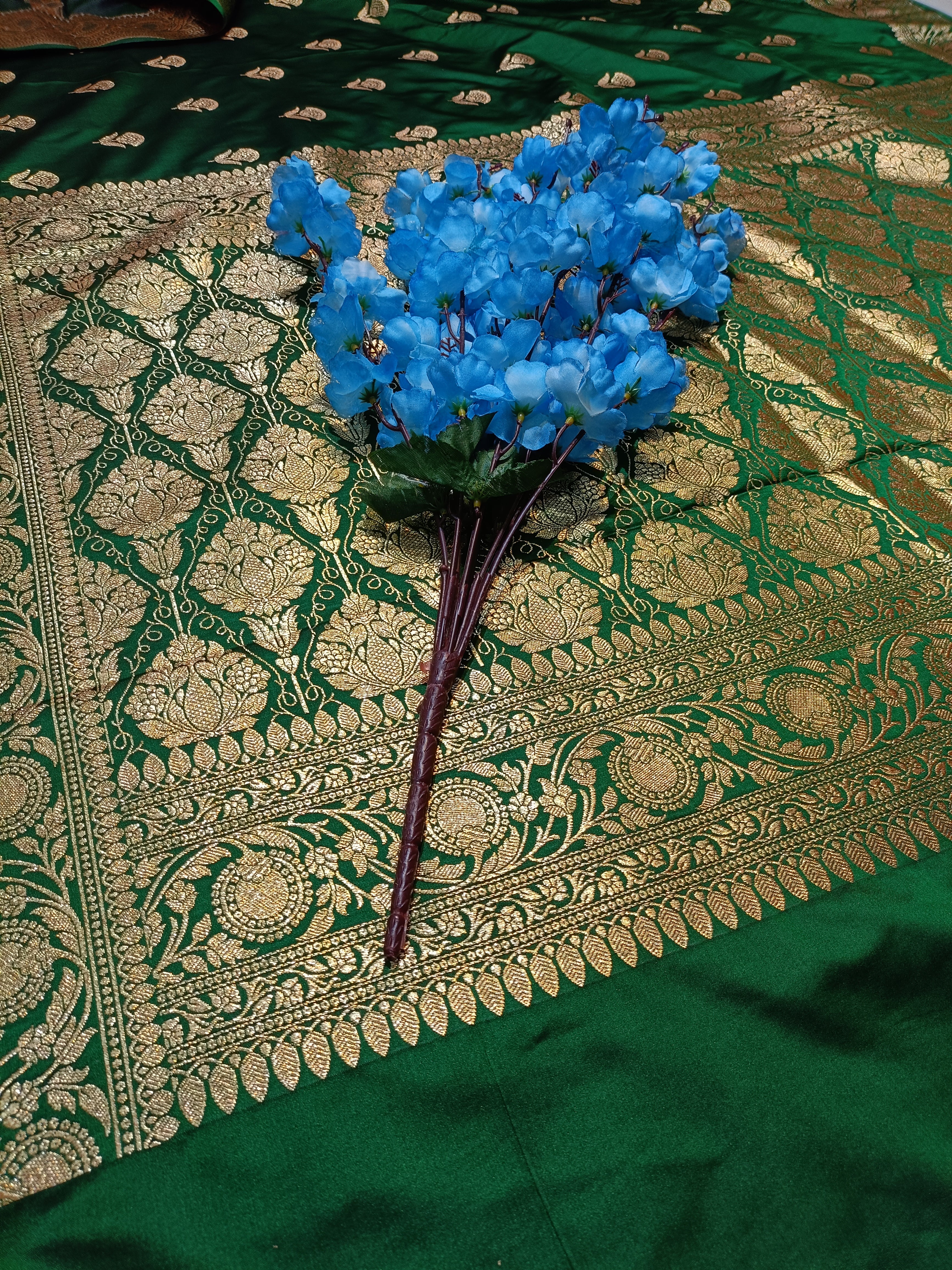 Royal Green Satin Silk