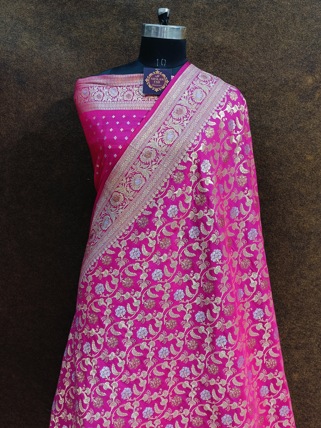 Banarasi Rani Colour Pawri Silk Saree