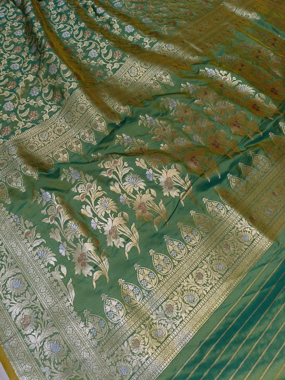 Banarasi C Green Pawri Silk Saree