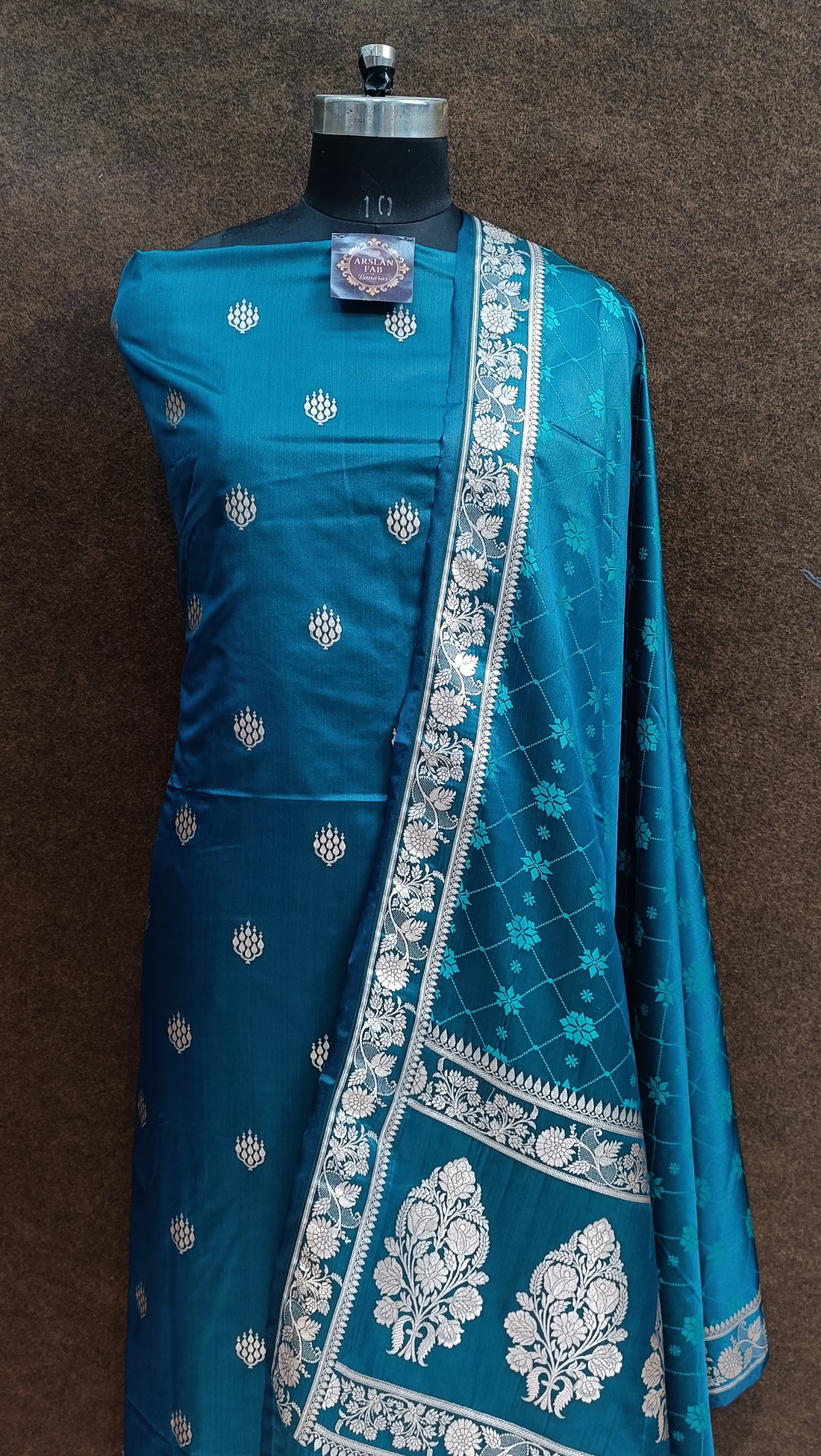Banarasi Mashru Silk Safaya Green
