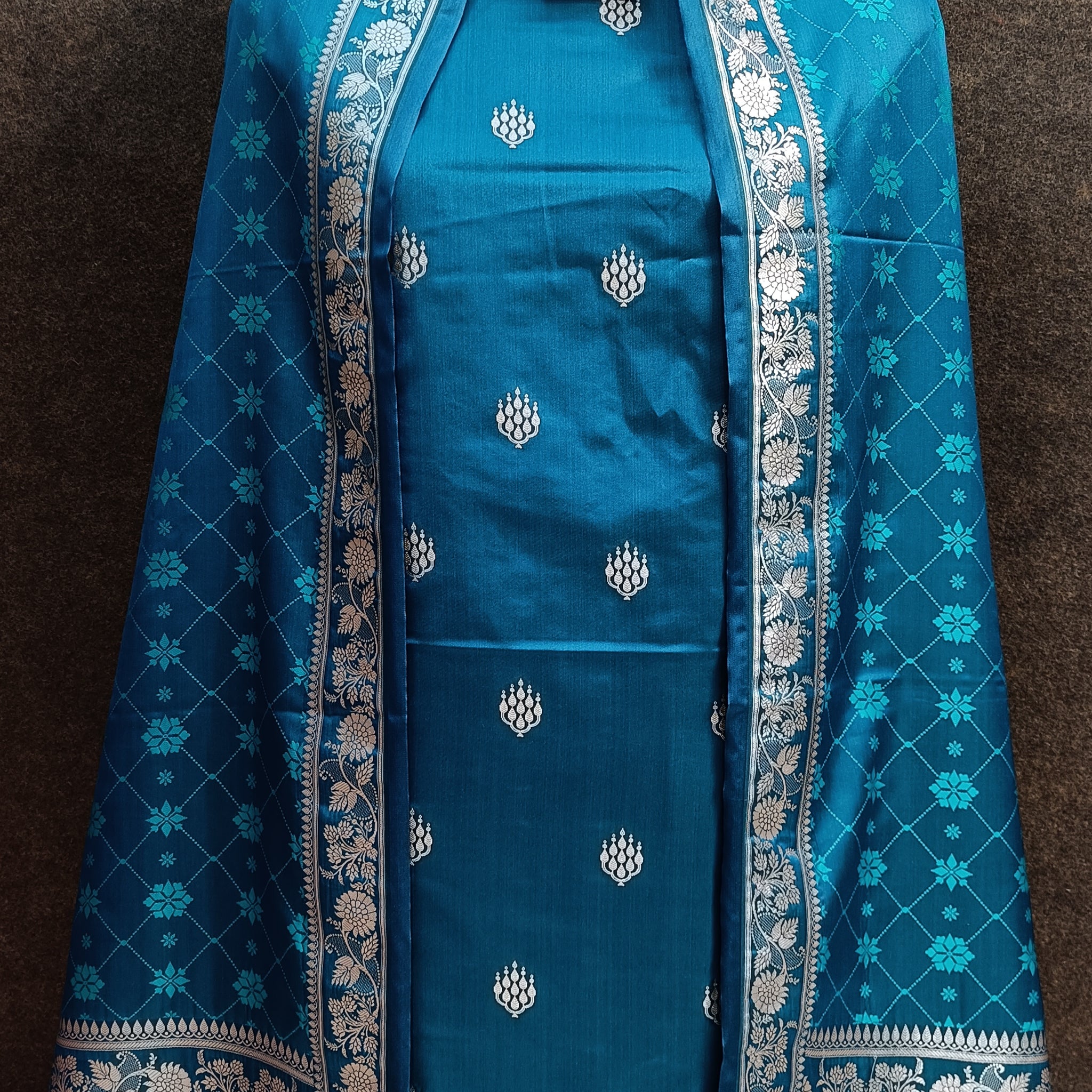 Banarasi Mashru Silk Safaya Green