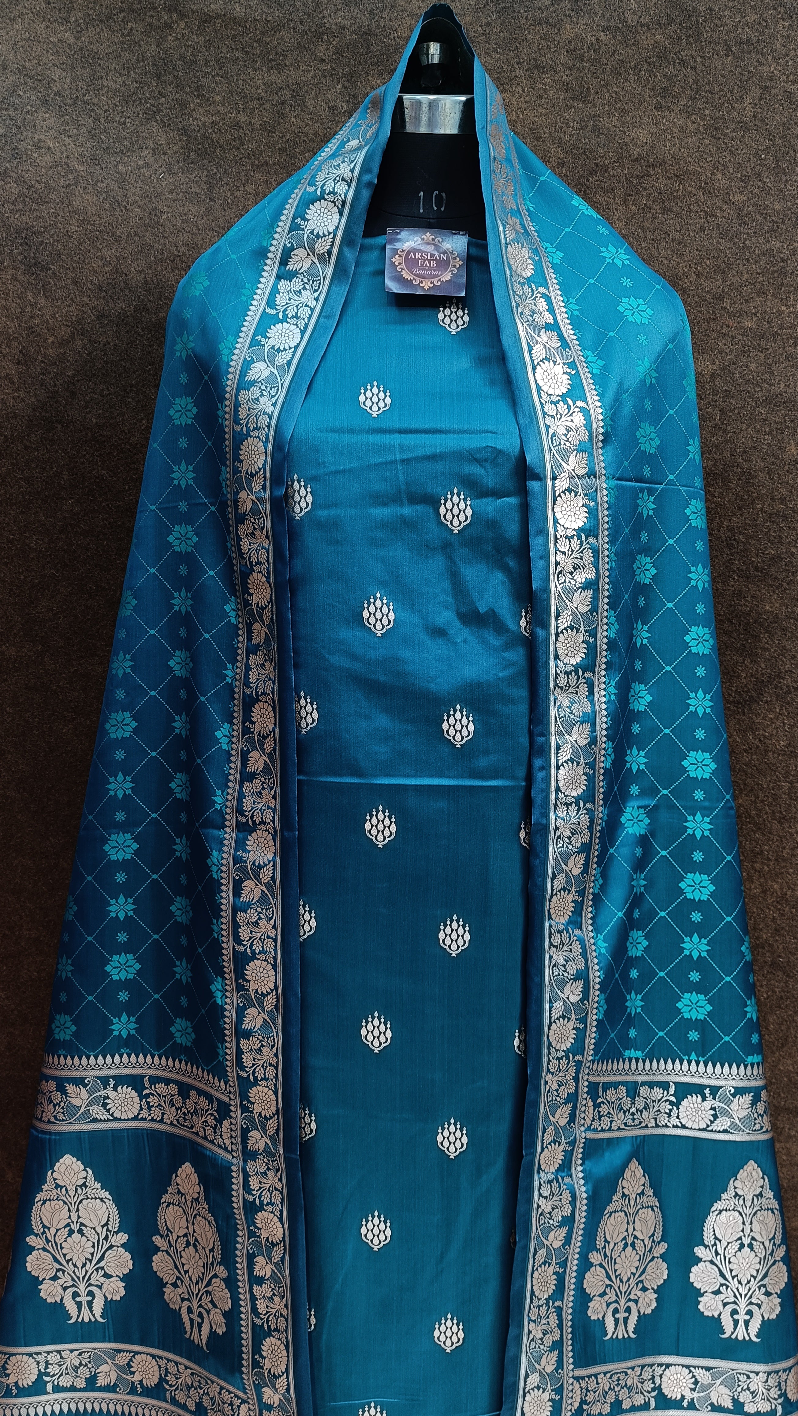 Banarasi Mashru Silk Safaya Green