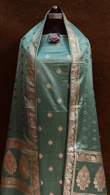 Banarasi Mashru Silk D Pista Suit