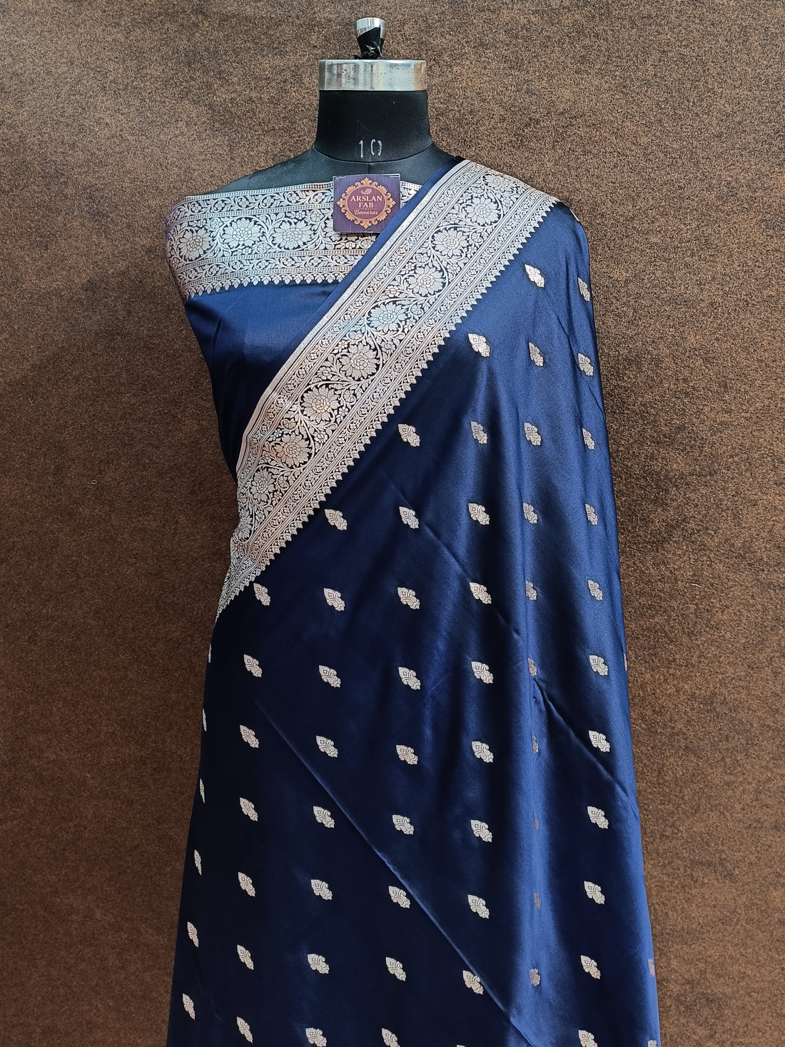 Banarasi Mashru Silk Nevy Blue Saree