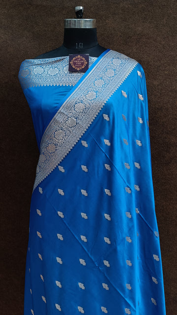 Banarasi Mashru Silk Firozi Saree