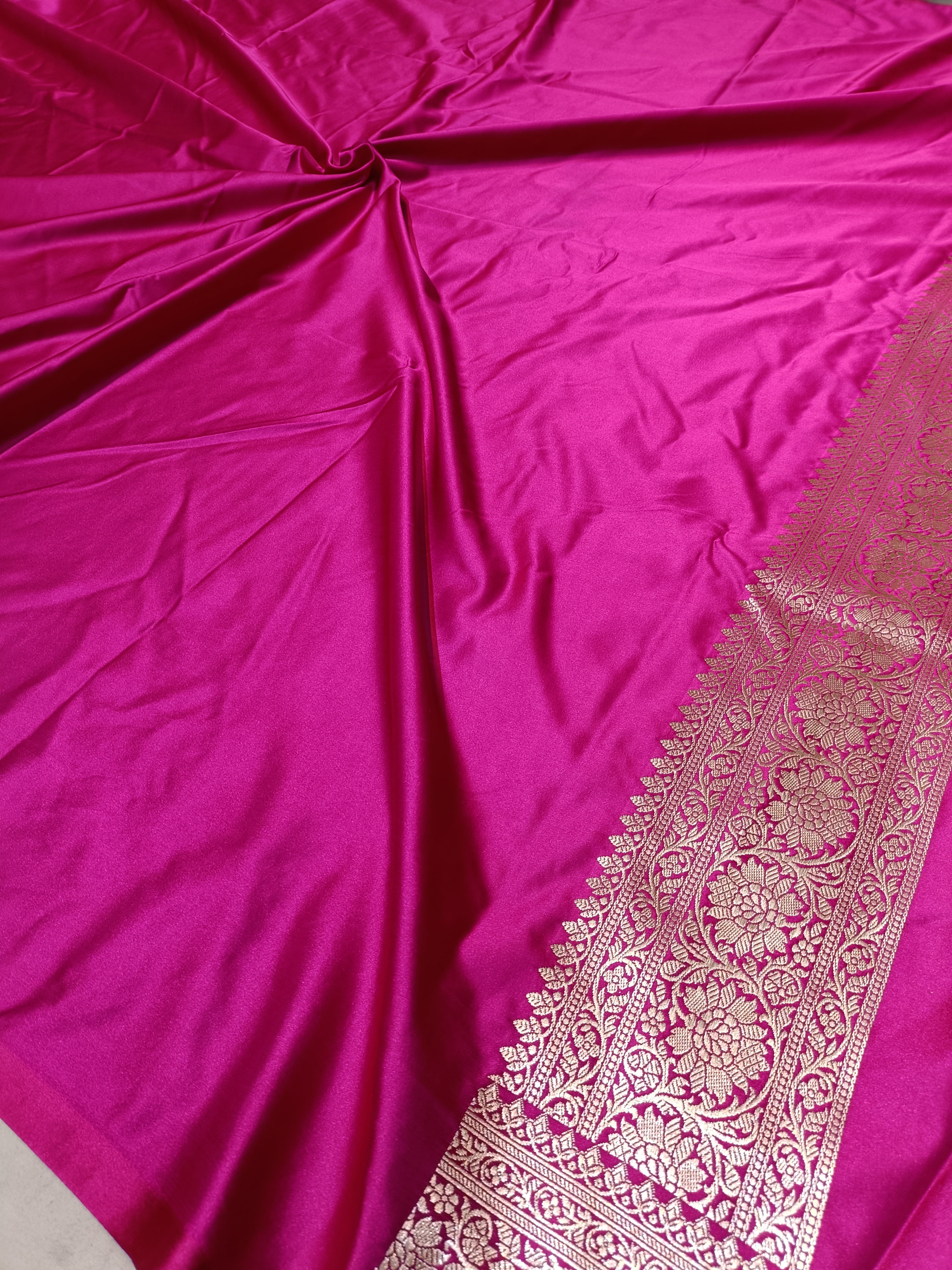 Banarasi Mashru Silk Rani Saree