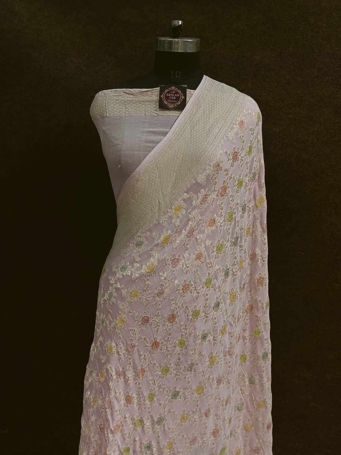 Banarasi Pure Georjette Picth Multi Meena Saree