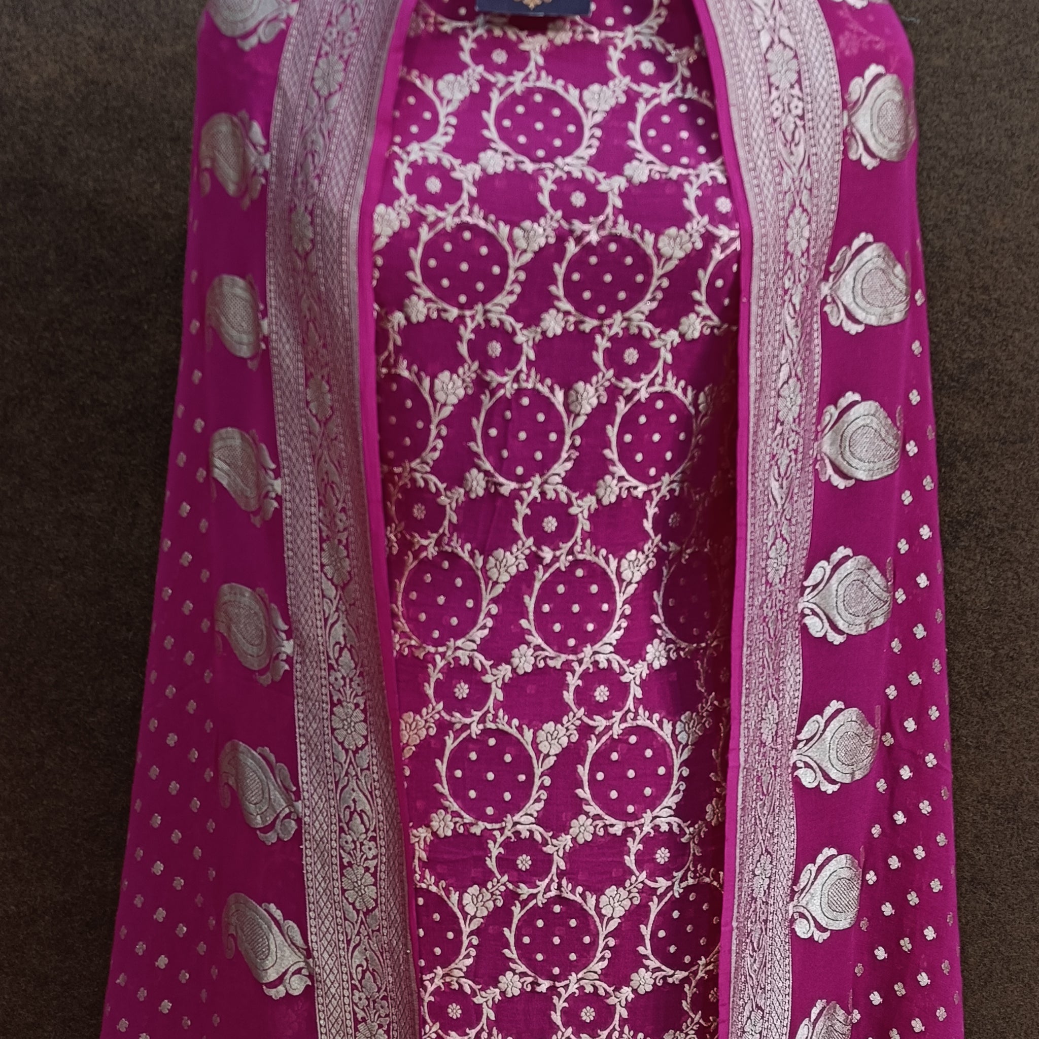 Banarasi Pure Khddi Georjette Rani Suit