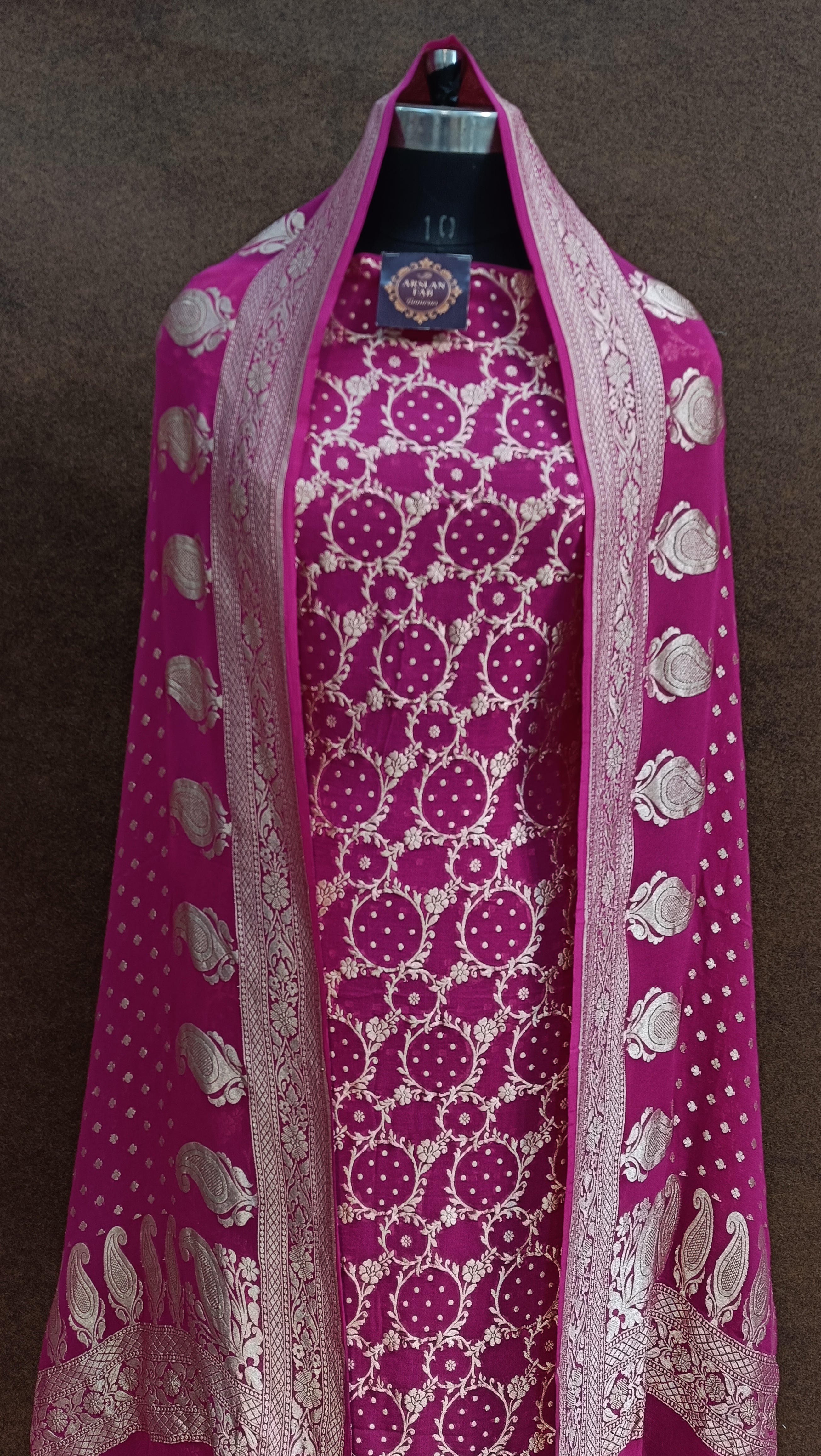 Banarasi Pure Khddi Georjette Rani Suit