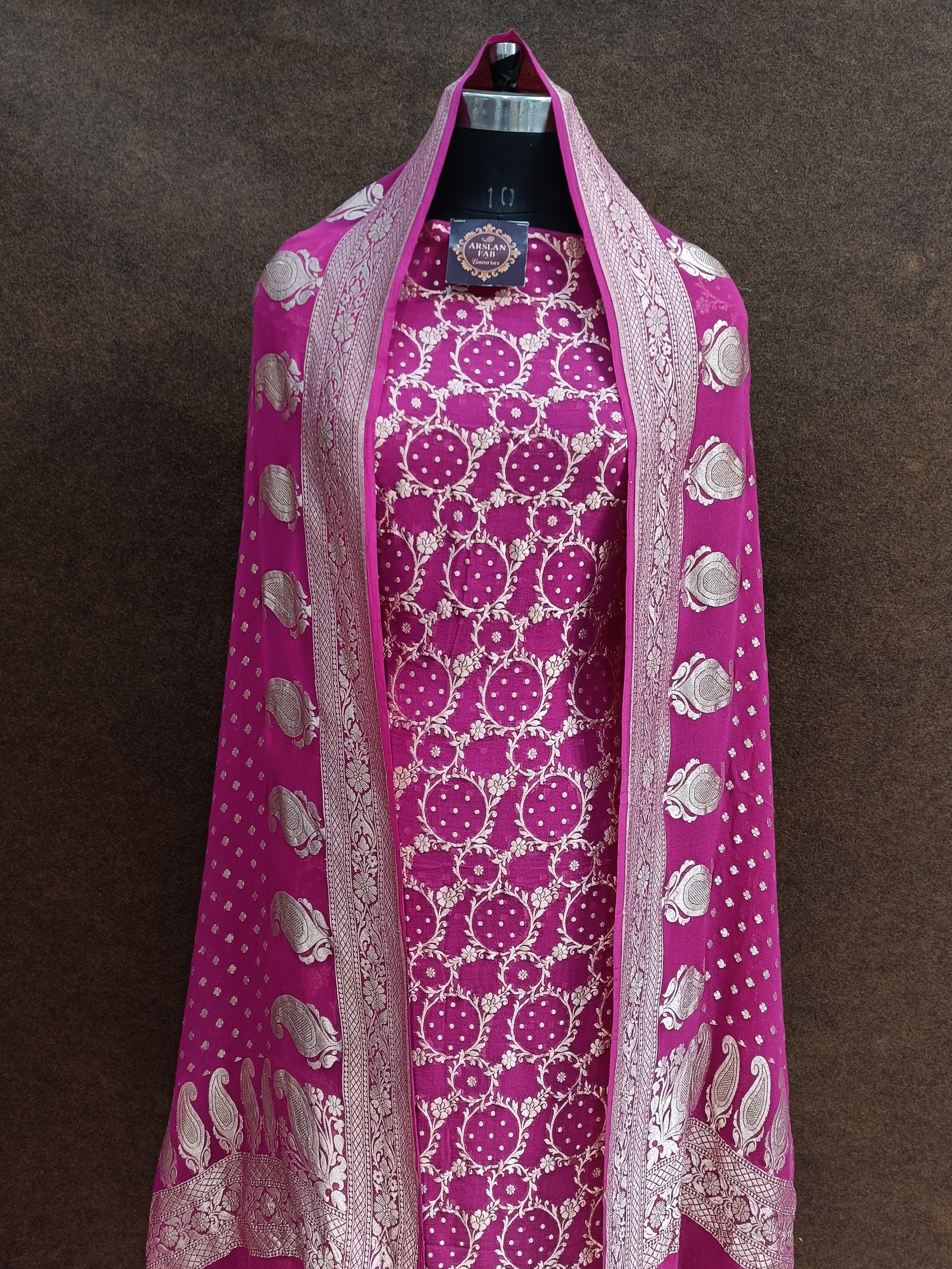 Banarasi Pure Khddi Georjette Rani Suit