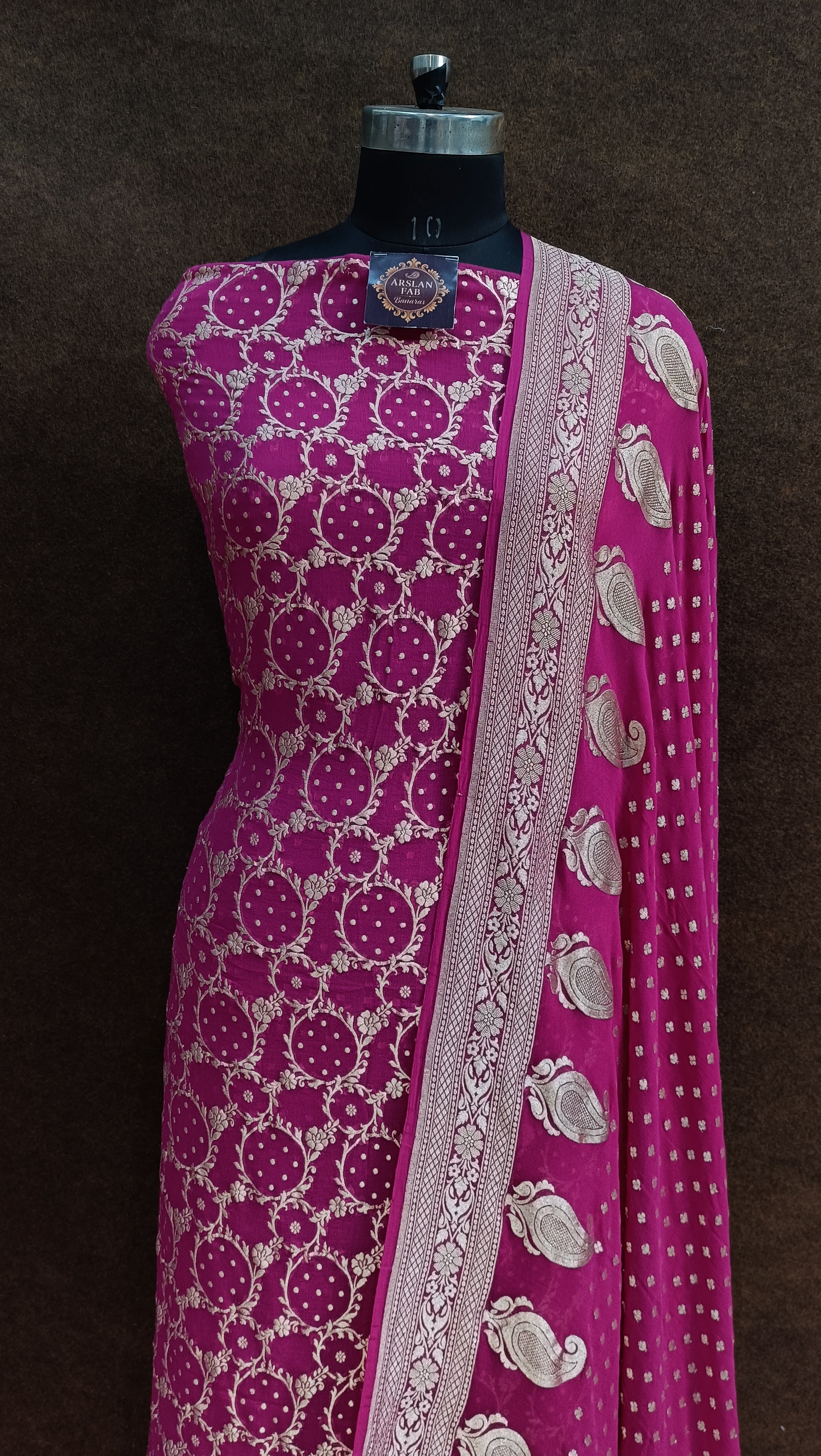 Banarasi Pure Khddi Georjette Rani Suit