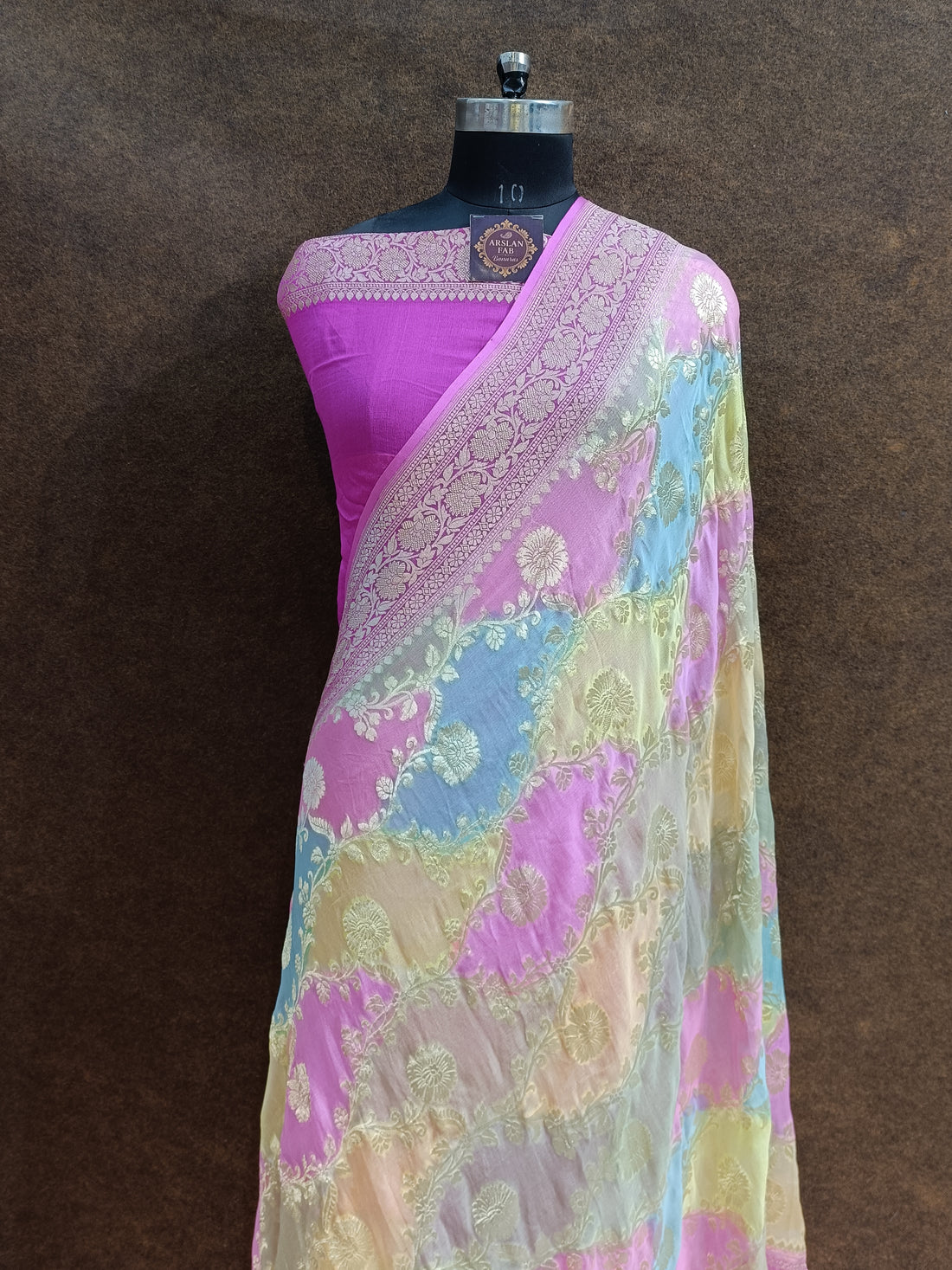 Banarasi Pure Khaddi Georjette Rangkat Saree