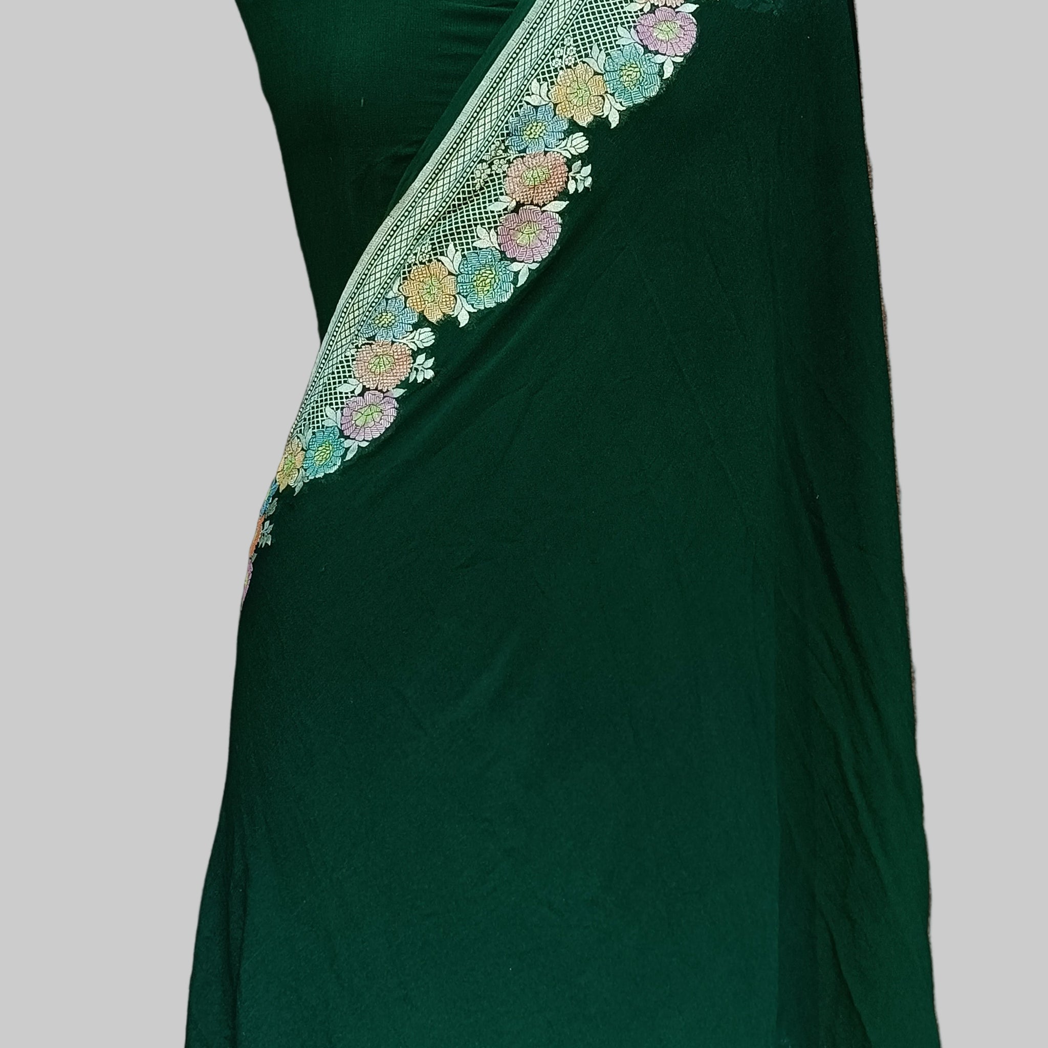 Pure  Khaddi Georjette Banarasi Saree Water Zari