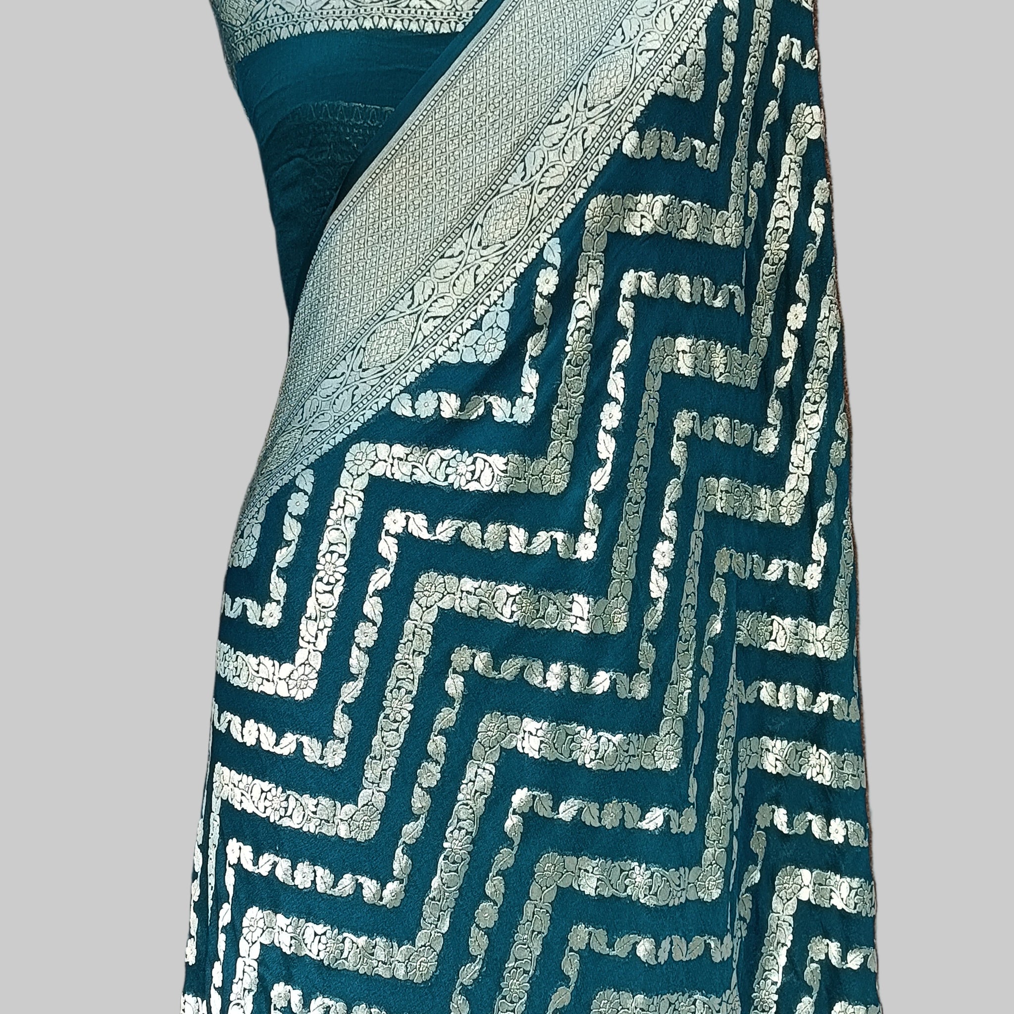 Pure Khddi Georgette Banarasi Saree