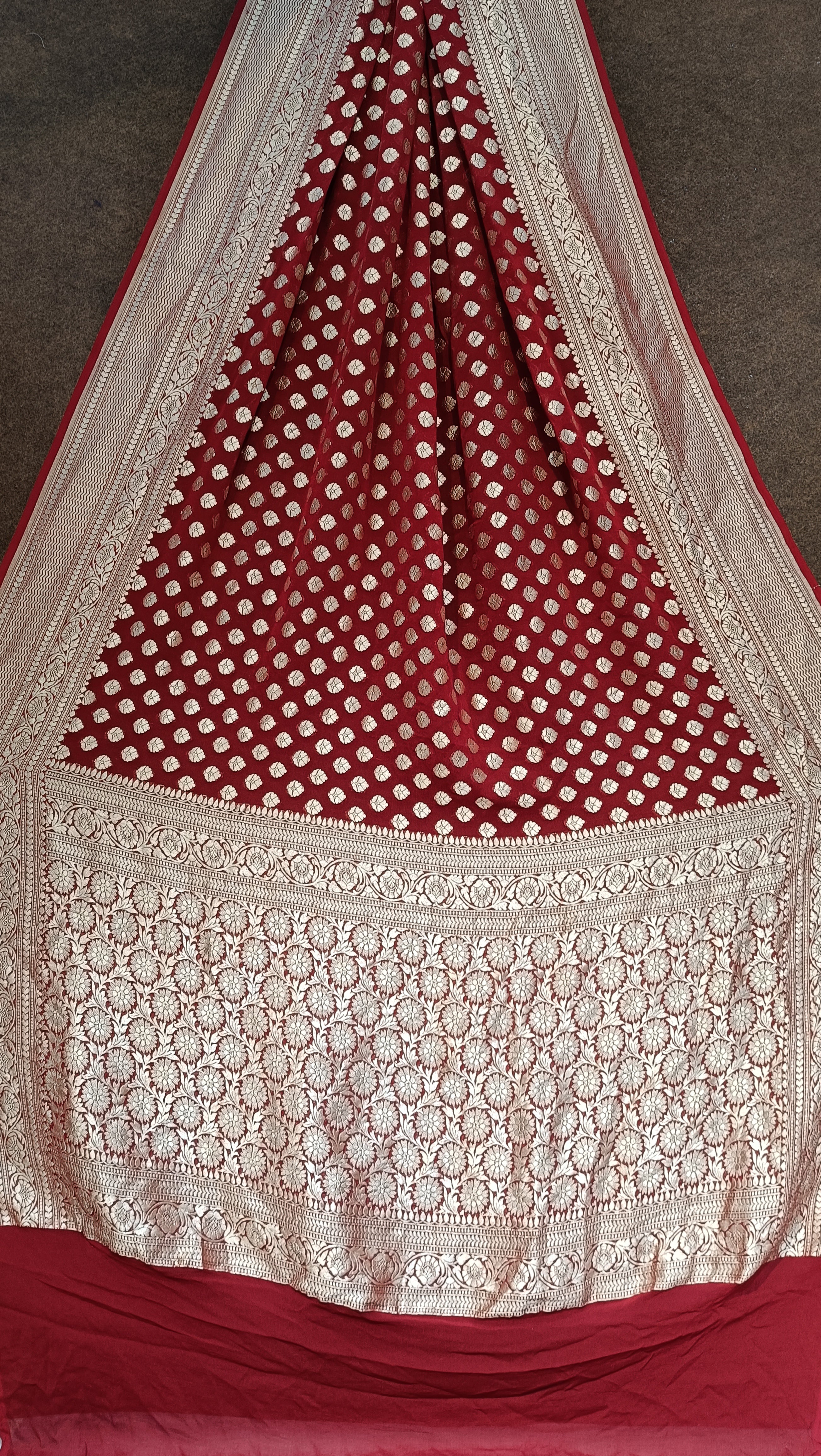 Pure Khddi Georgette Banarasi Saree