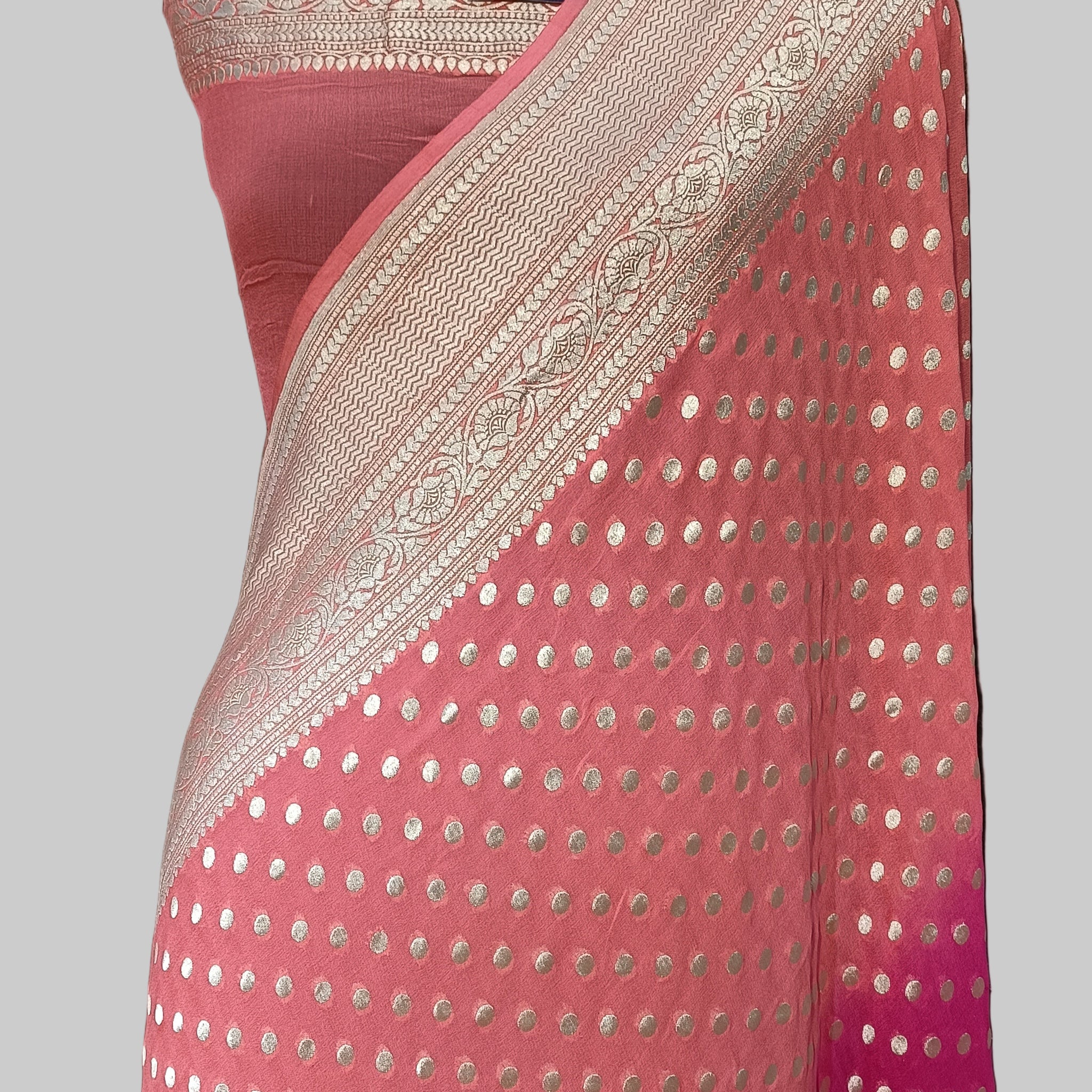 Pure Khddi Georgette Banarasi Saree