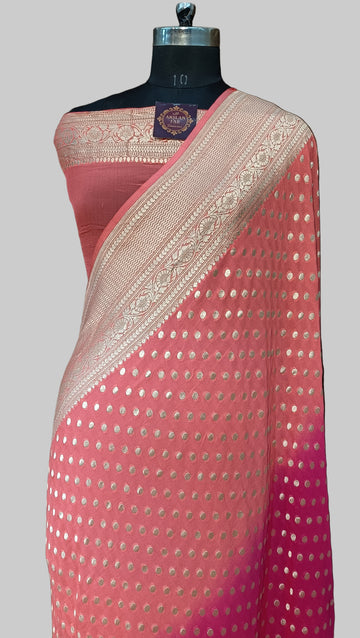 Pure Khddi Georgette Banarasi Saree