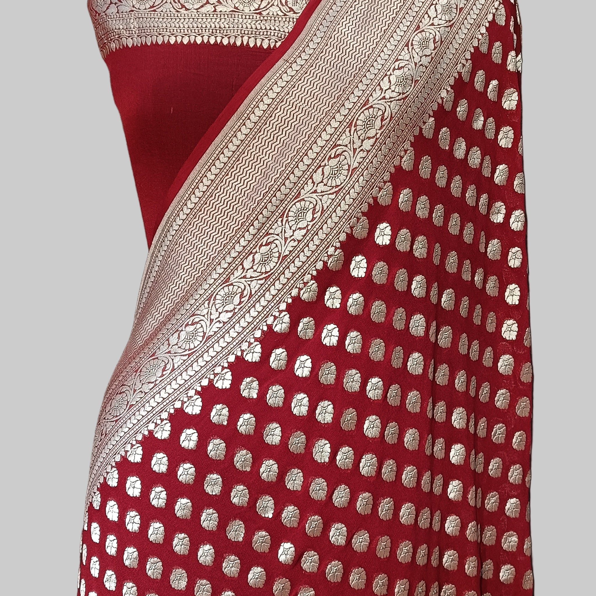 Pure Khddi Georgette Banarasi Saree