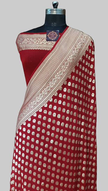 Pure Khddi Georgette Banarasi Saree