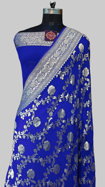 Pure Khddi Georgette Banarasi Saree