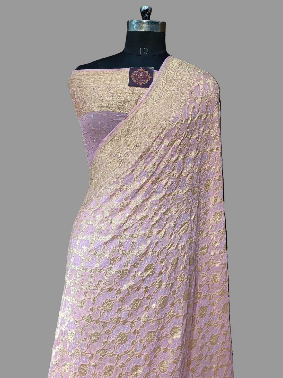 Pure Khddi Georgette Bandhej Banarasi Saree