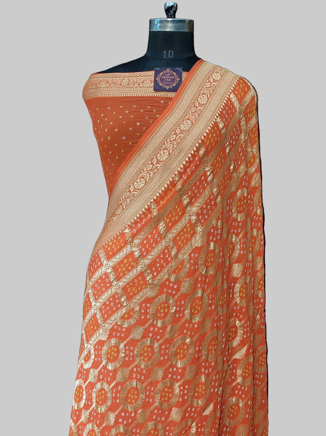 Pure Khddi Georgette Bandhej Banarasi Saree