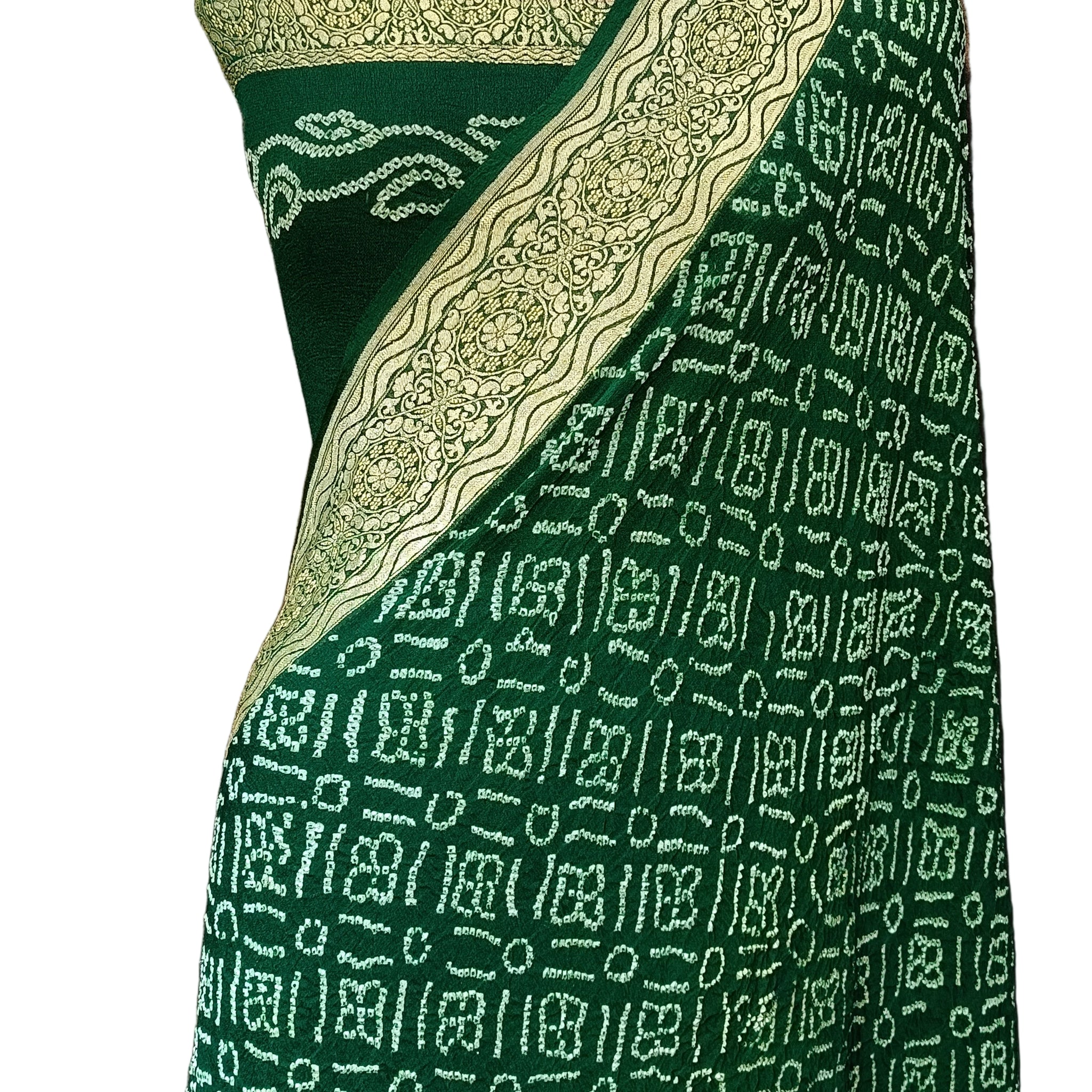 Pure Khddi Georgette Bandhej Banarasi Saree