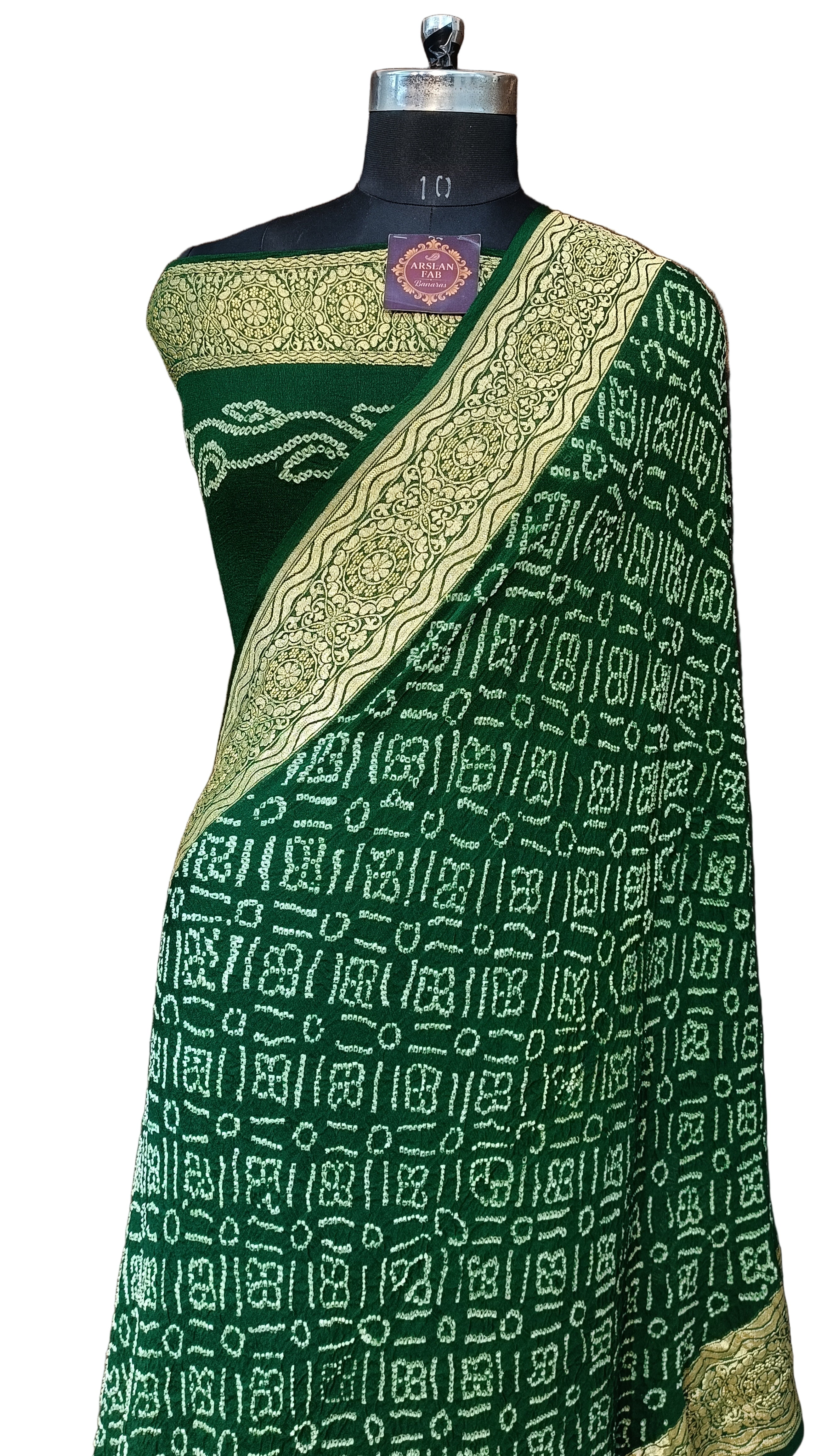 Pure Khddi Georgette Bandhej Banarasi Saree