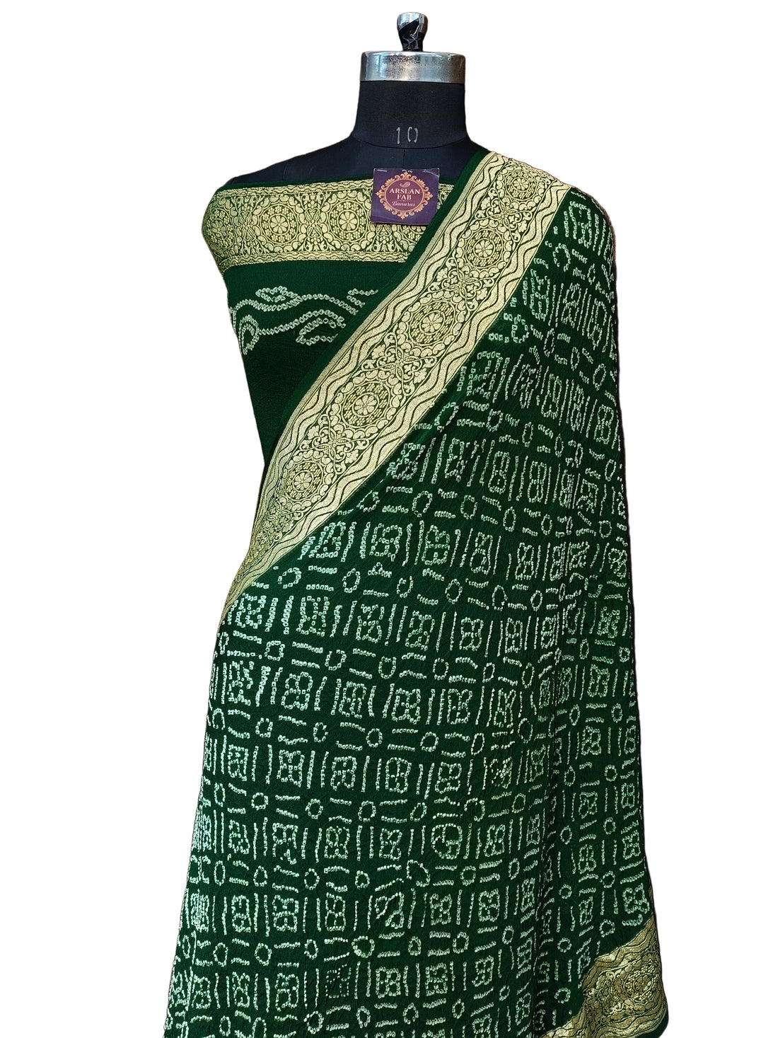 Pure Khddi Georgette Bandhej Banarasi Saree