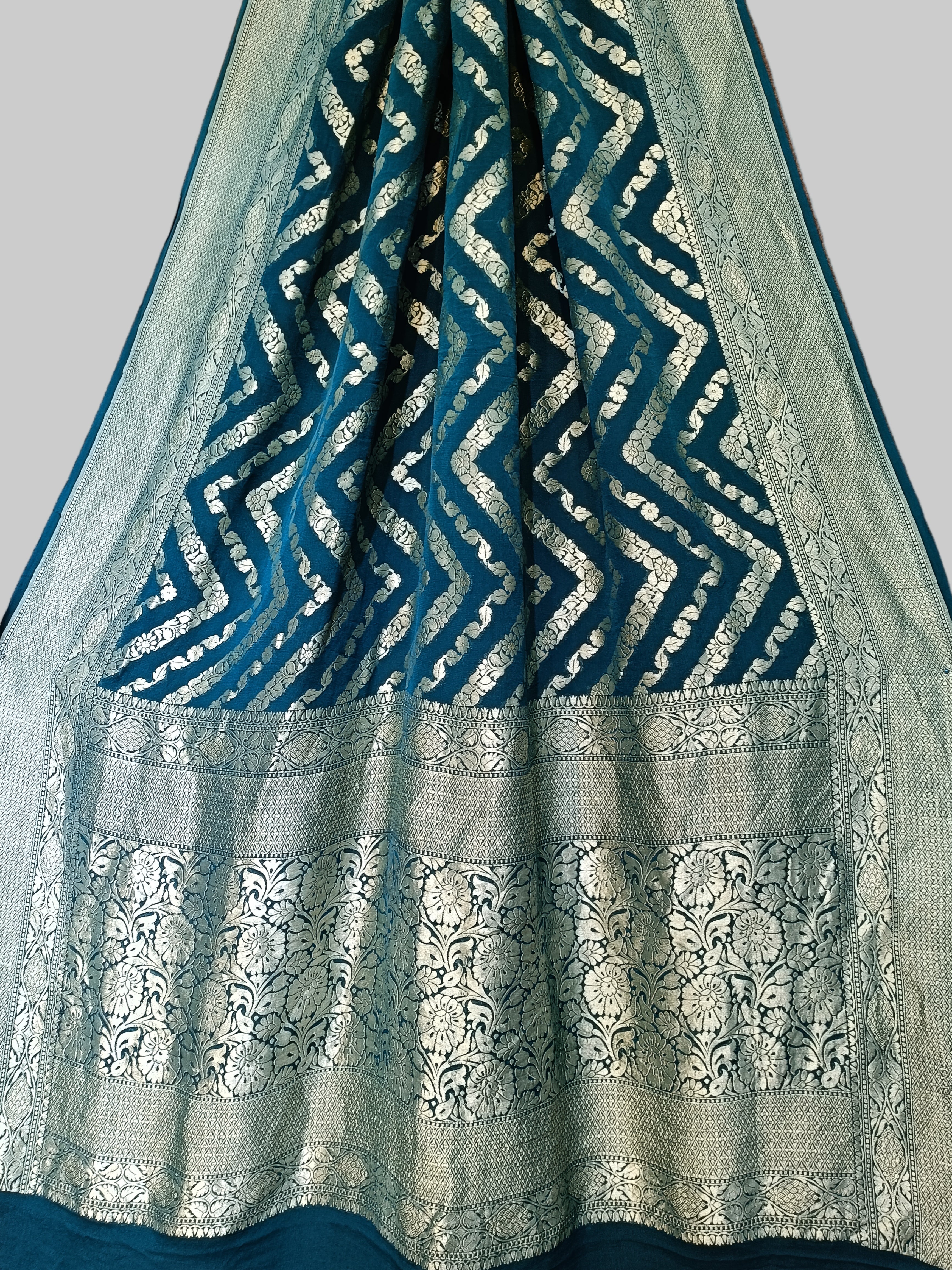 Pure Khddi Georgette Banarasi Saree