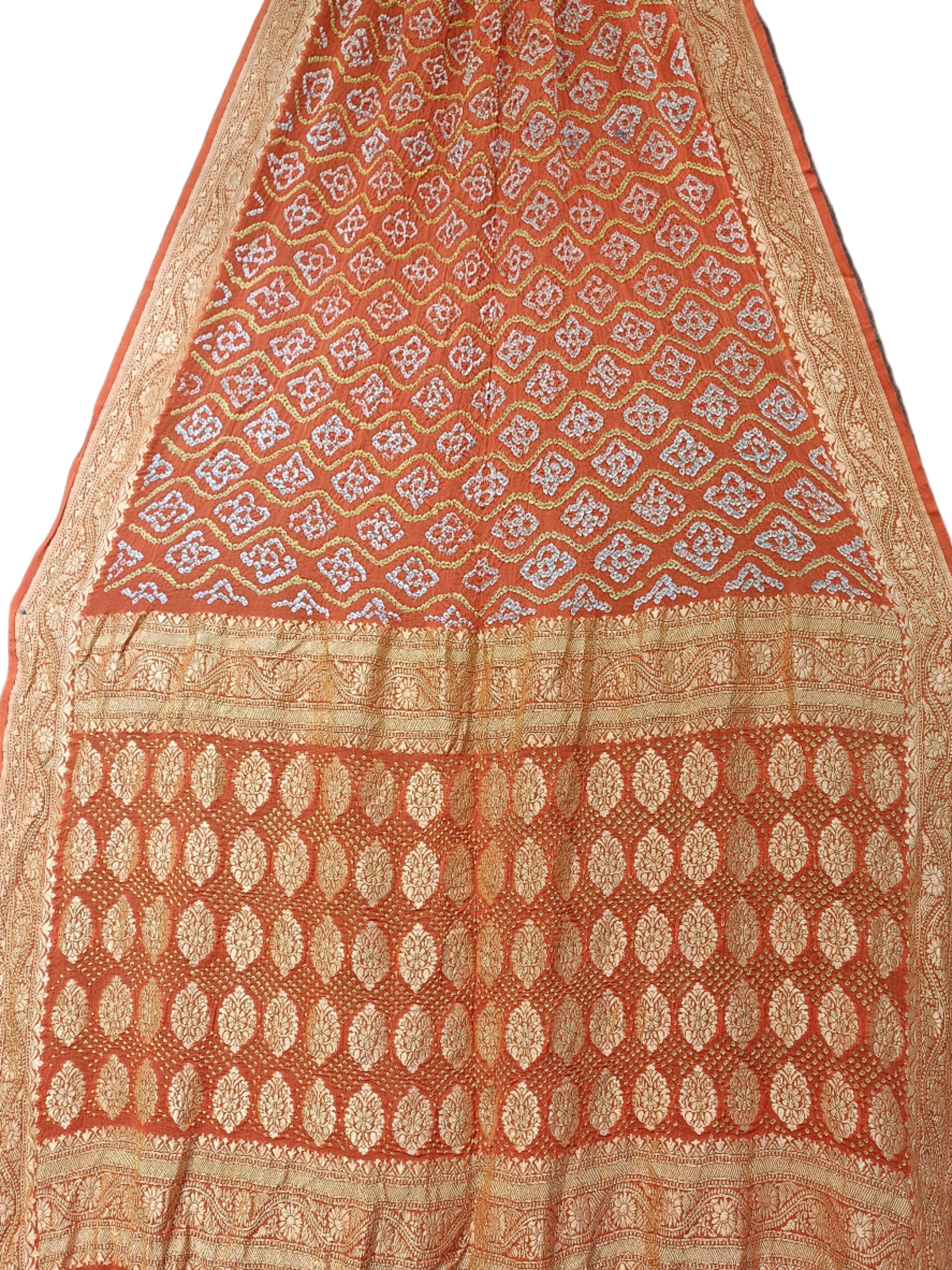 Pure Khddi Georgette Bandhej Banarasi Saree