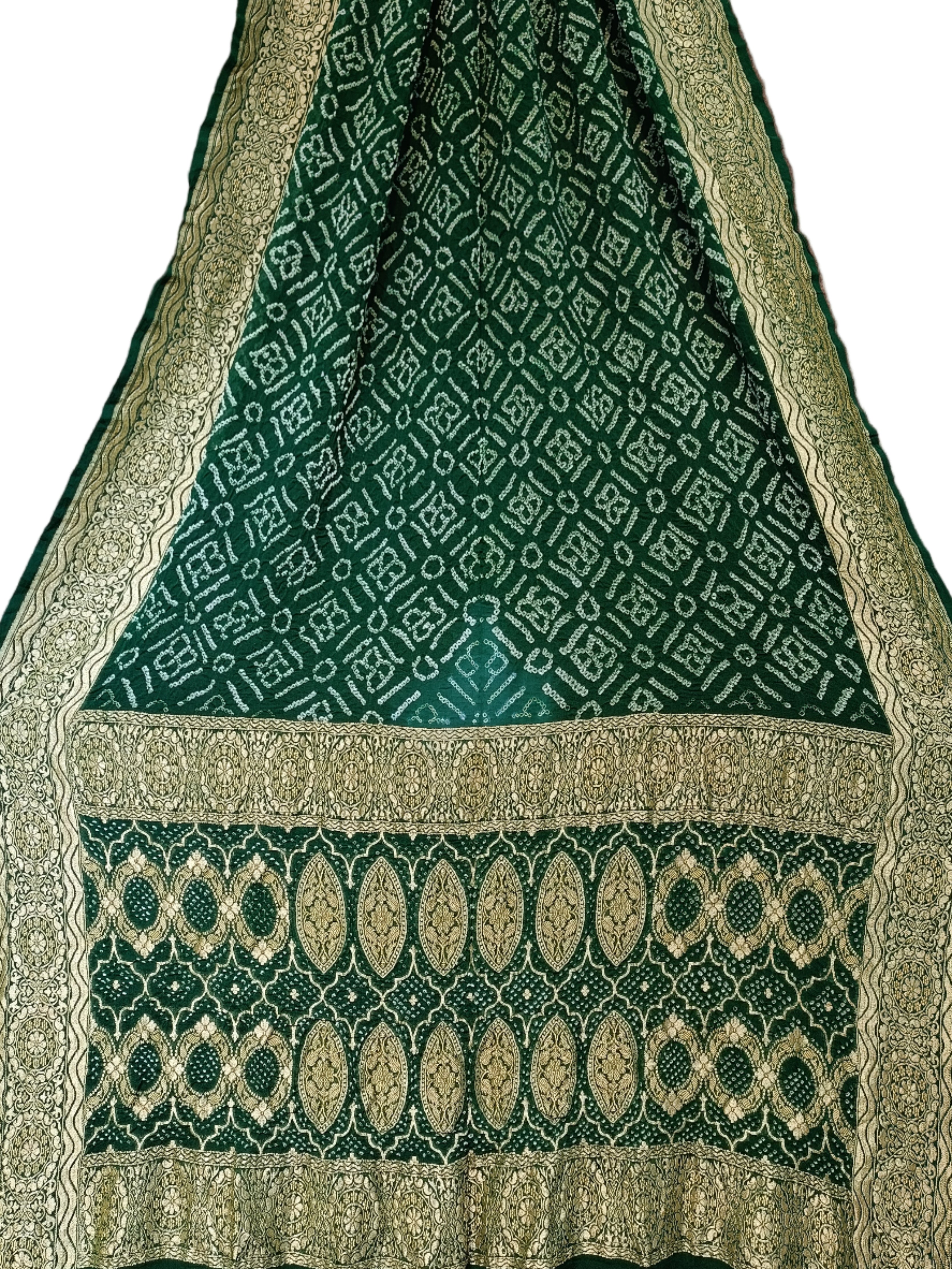 Pure Khddi Georgette Bandhej Banarasi Saree