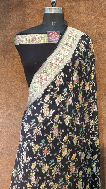 Banarasi Pure Khddi Georjette Meenakari Saree