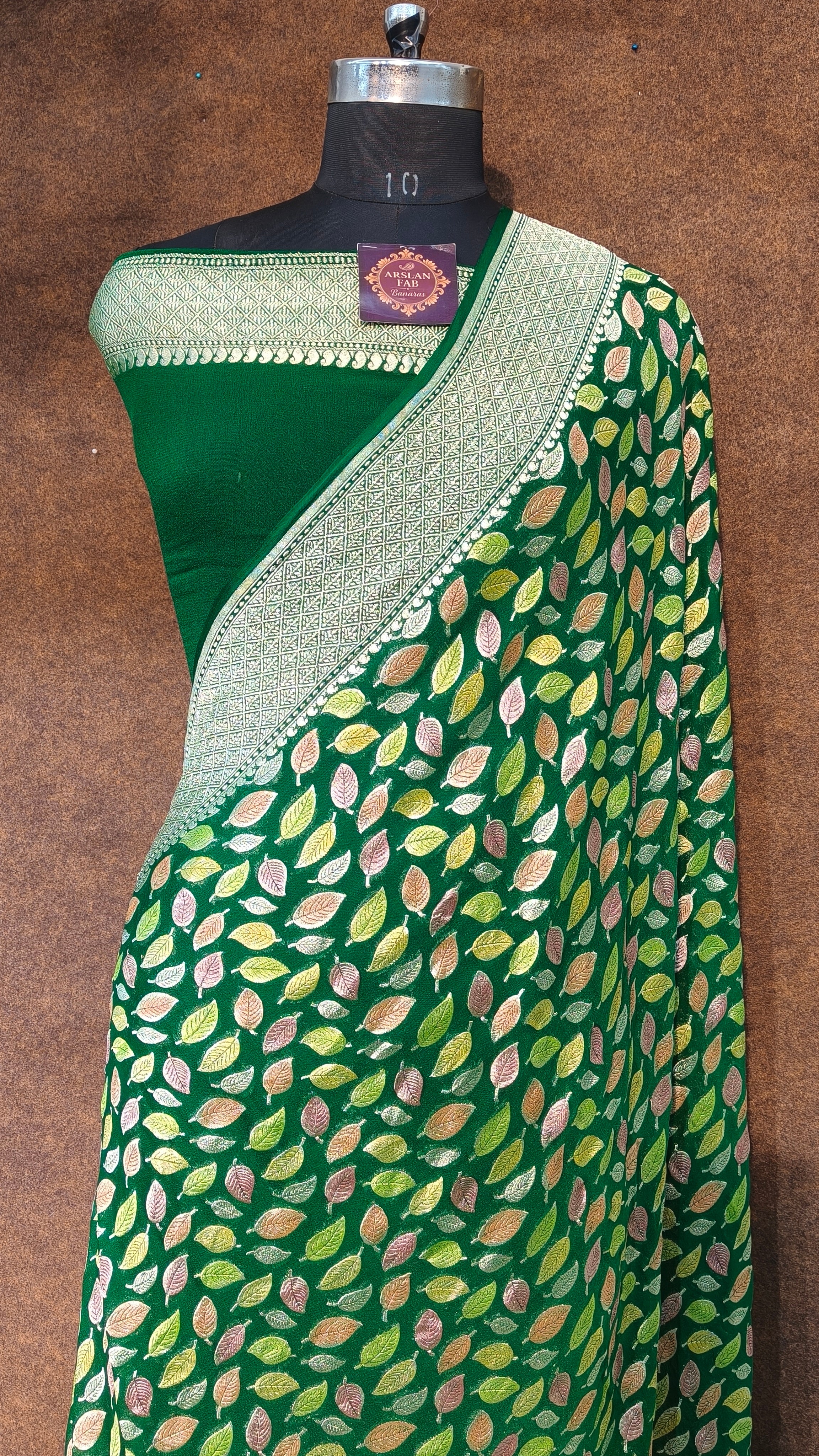 Banarasi Pure Khddi Georjette Meenakari  Saree